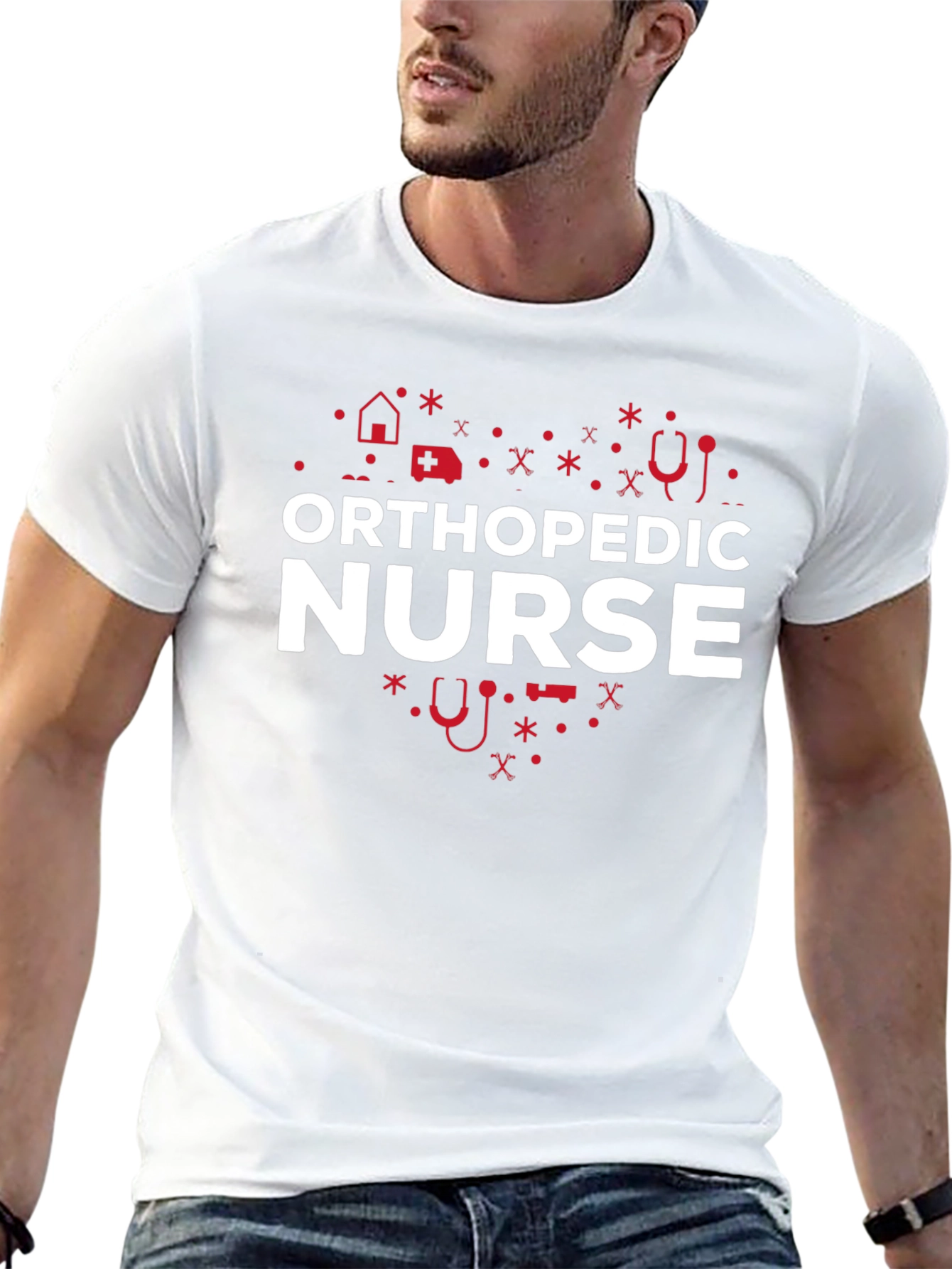 Orthopedic Nurse T-Shirt - Heart Design
