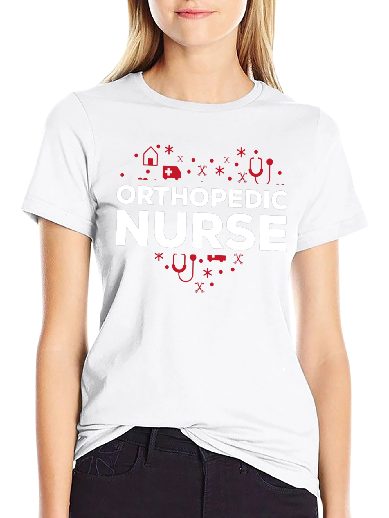 Orthopedic Nurse T-Shirt - Heart Design