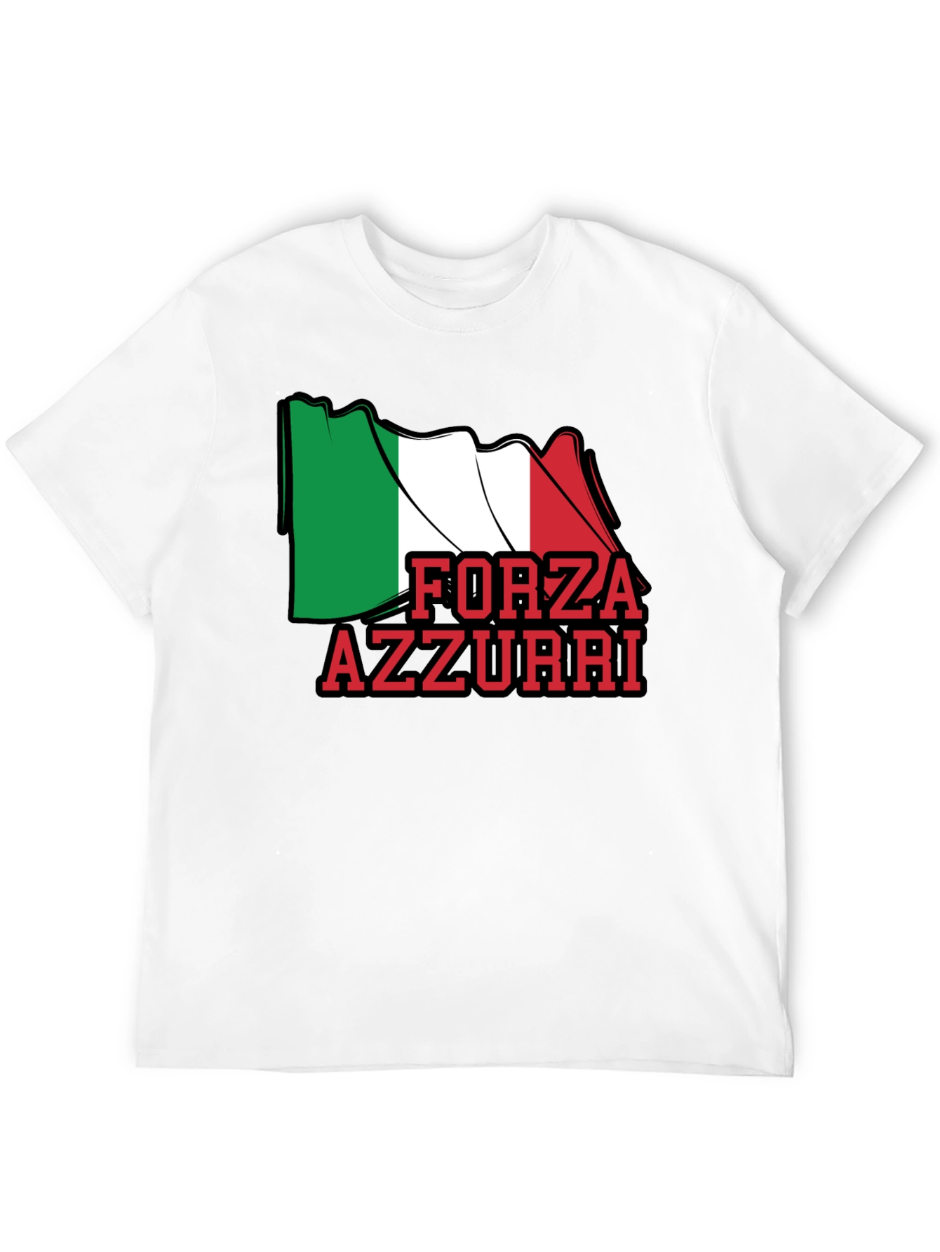 Forza Azzurri Italy Flag T-Shirt