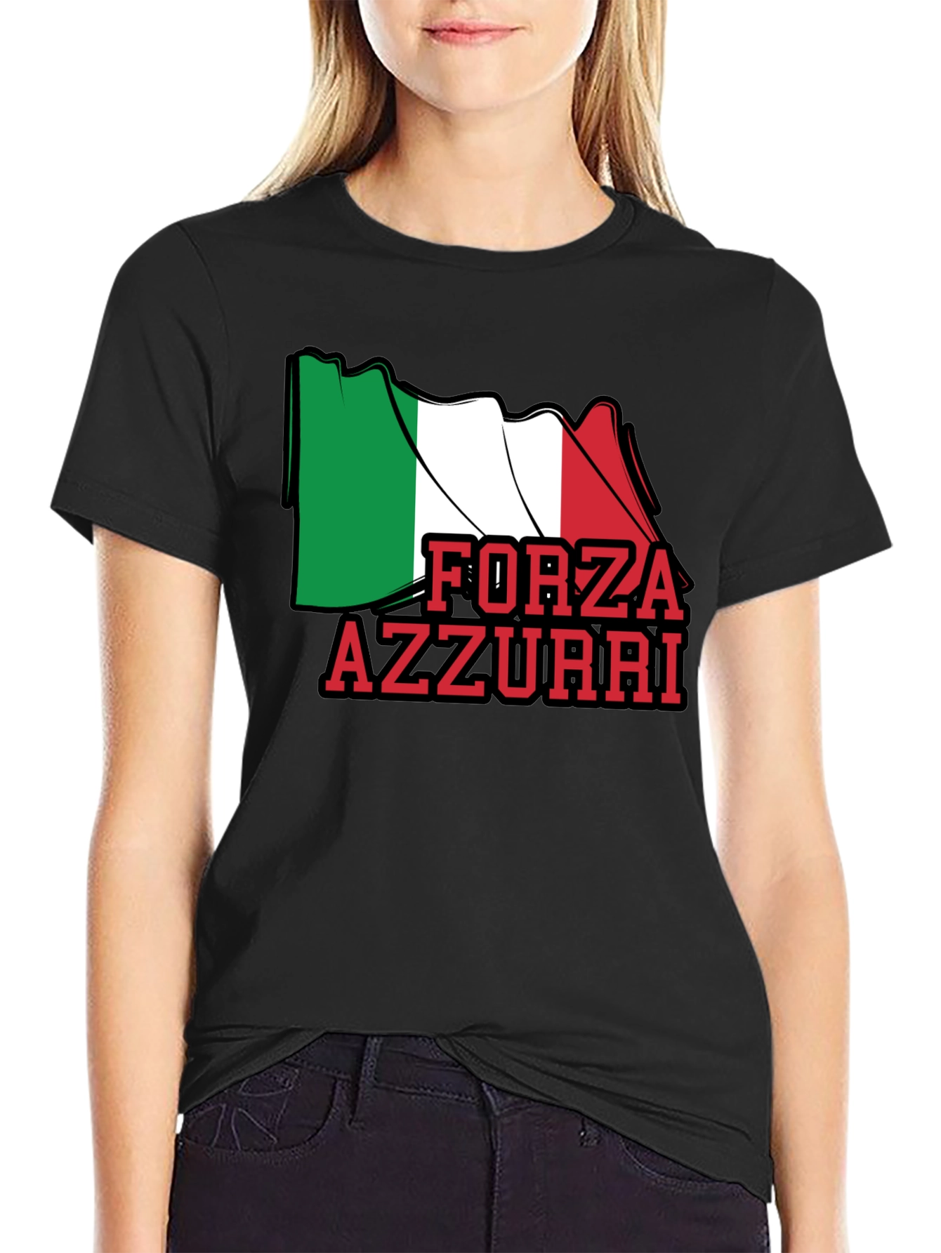 Forza Azzurri Italy Flag T-Shirt