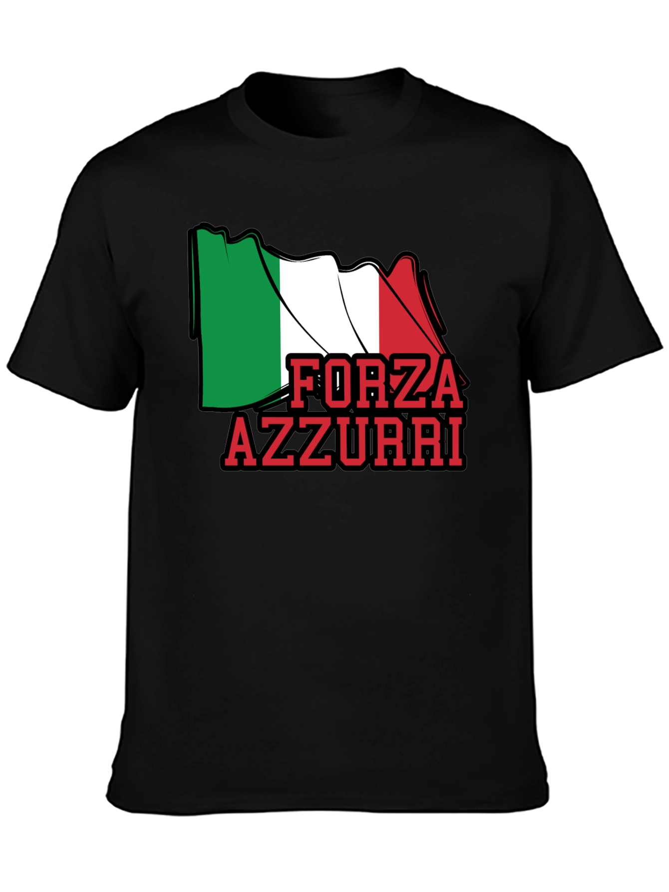 Forza Azzurri Italy Flag T-Shirt