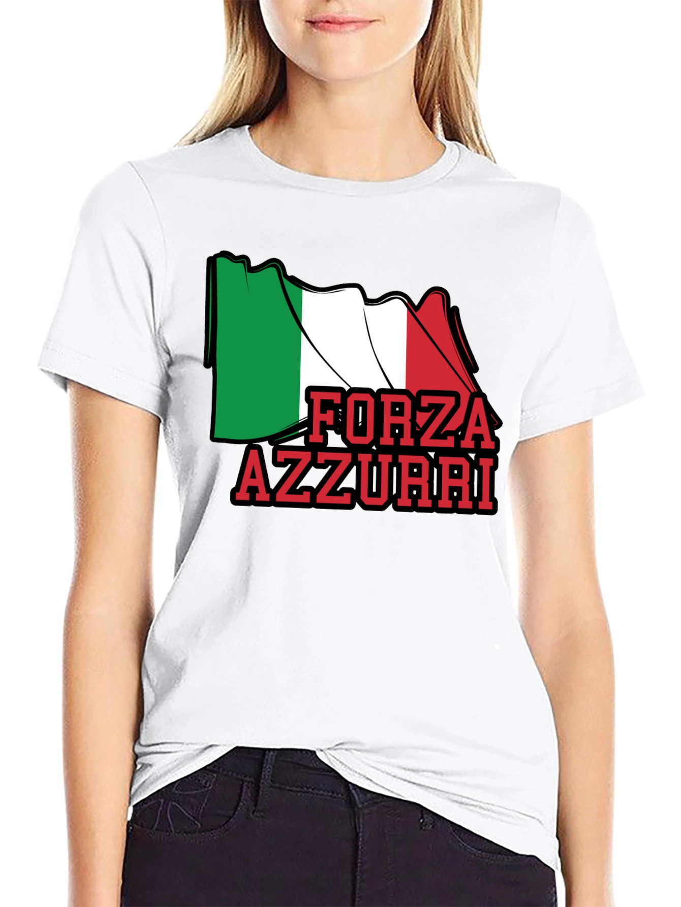 Forza Azzurri Italy Flag T-Shirt