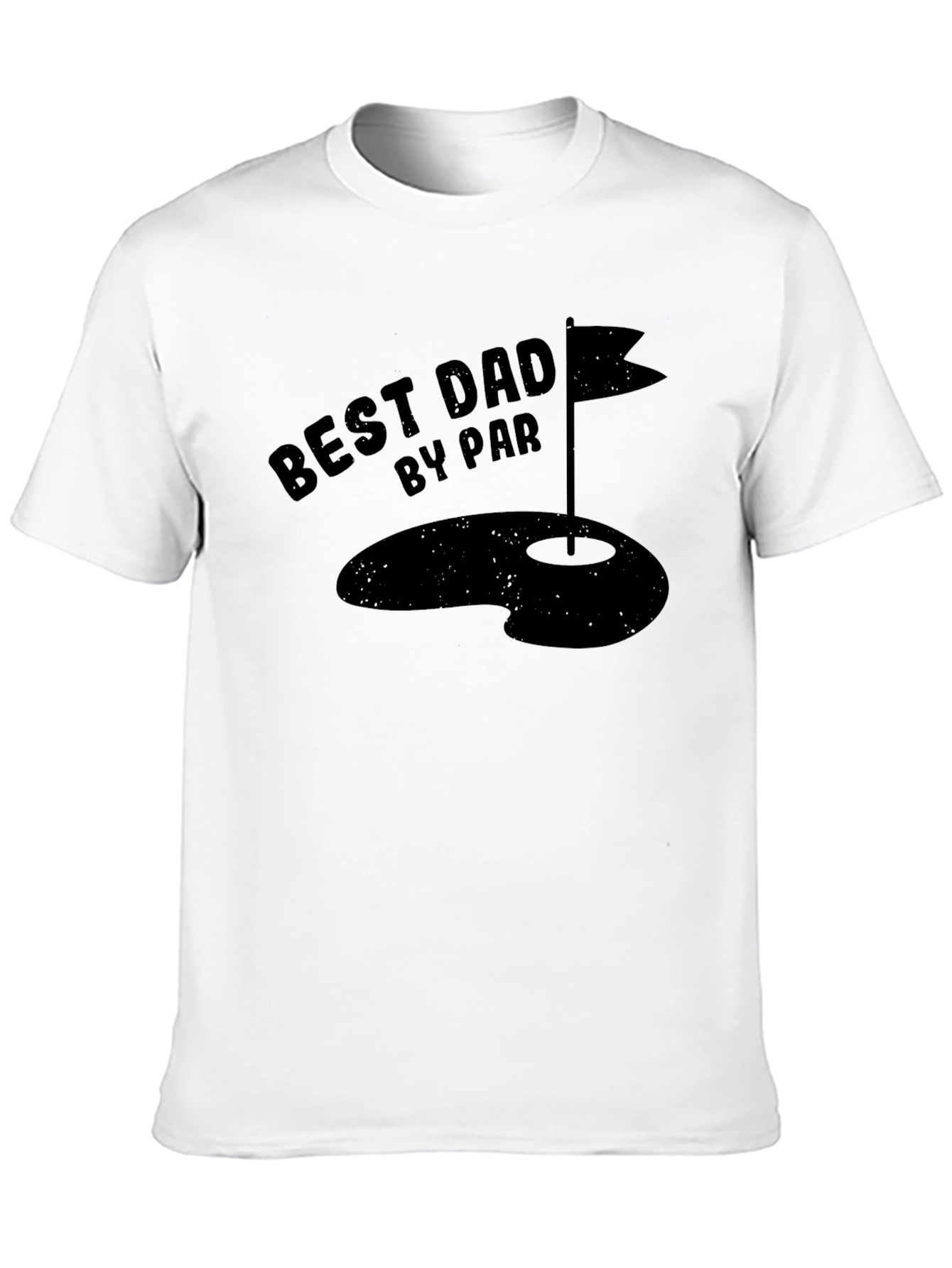 Best Dad By Par Black Graphic Tee Golf Lover