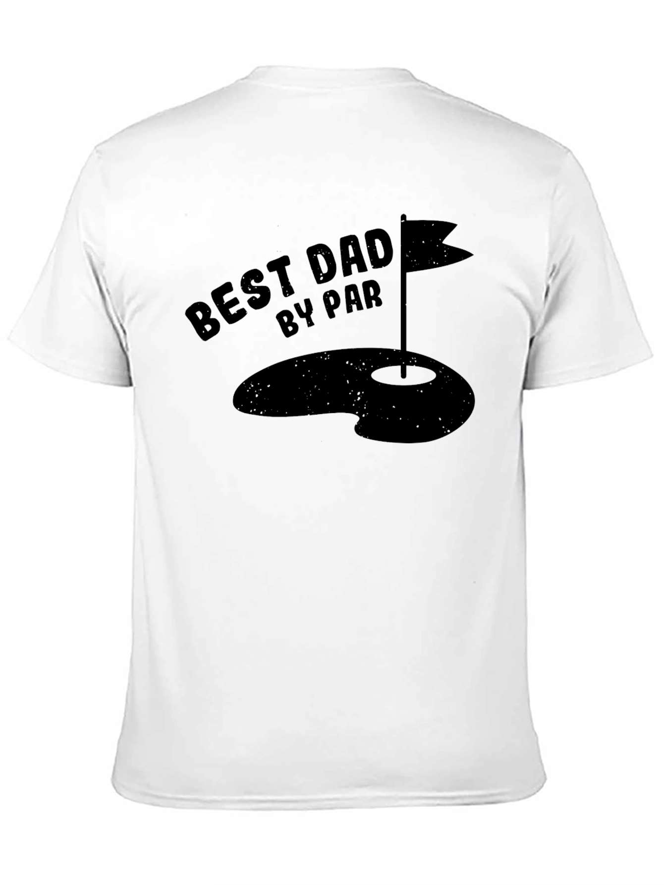 Best Dad By Par Black Graphic Tee Golf Lover