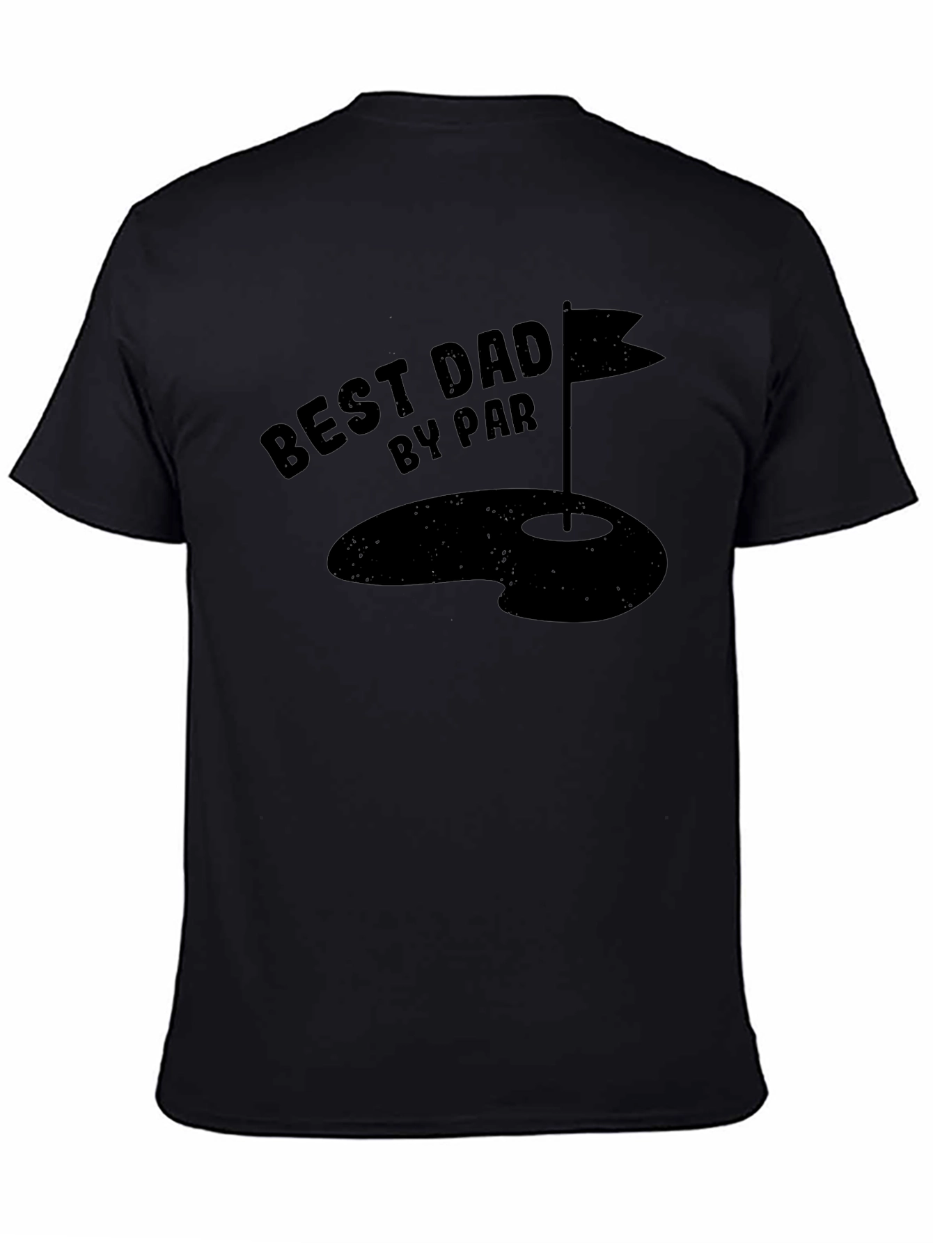 Best Dad By Par Black Graphic Tee Golf Lover