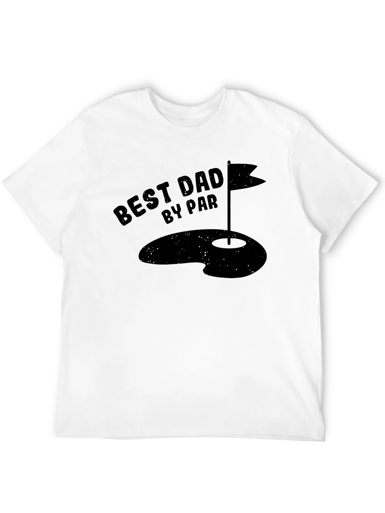 Best Dad By Par Black Graphic Tee Golf Lover