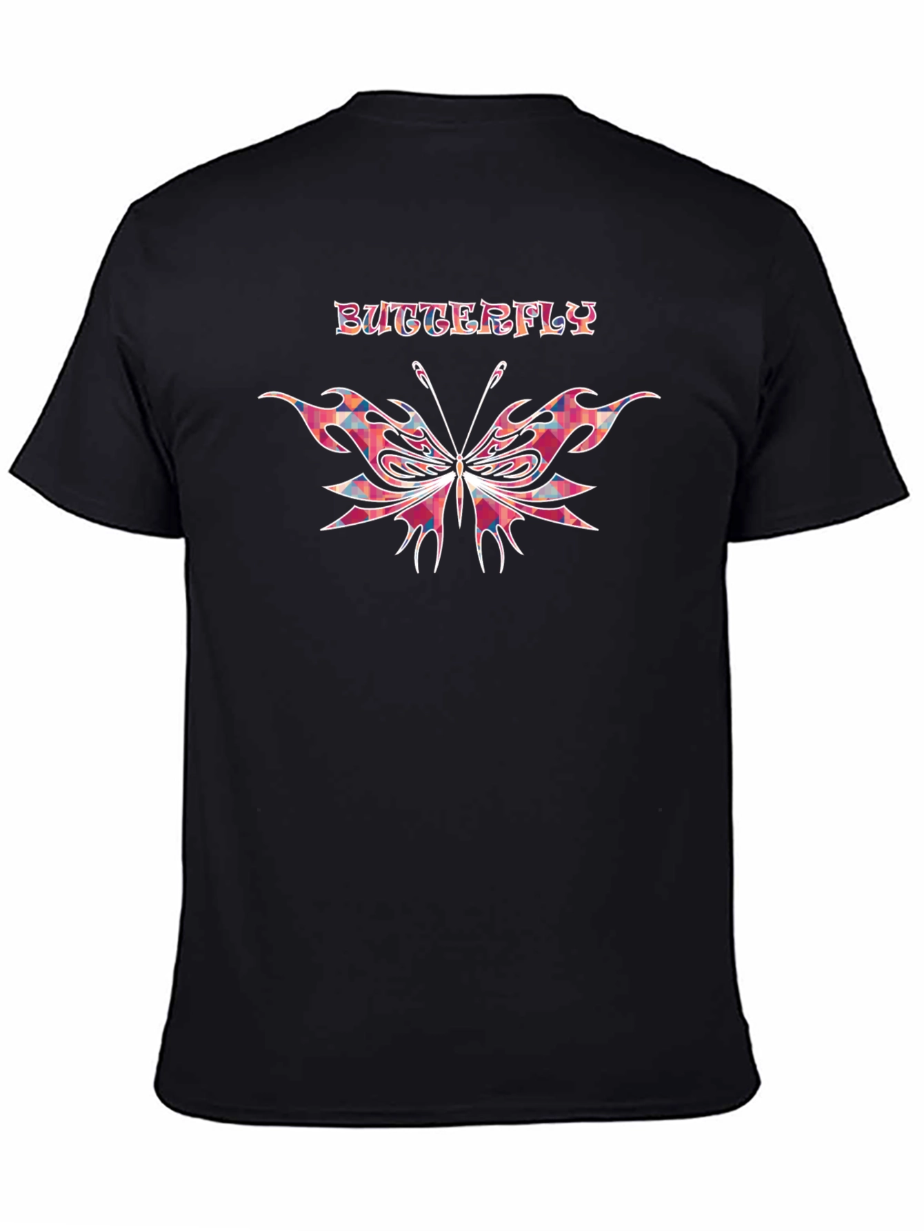 Butterfly Graphic Black T-Shirt for Men