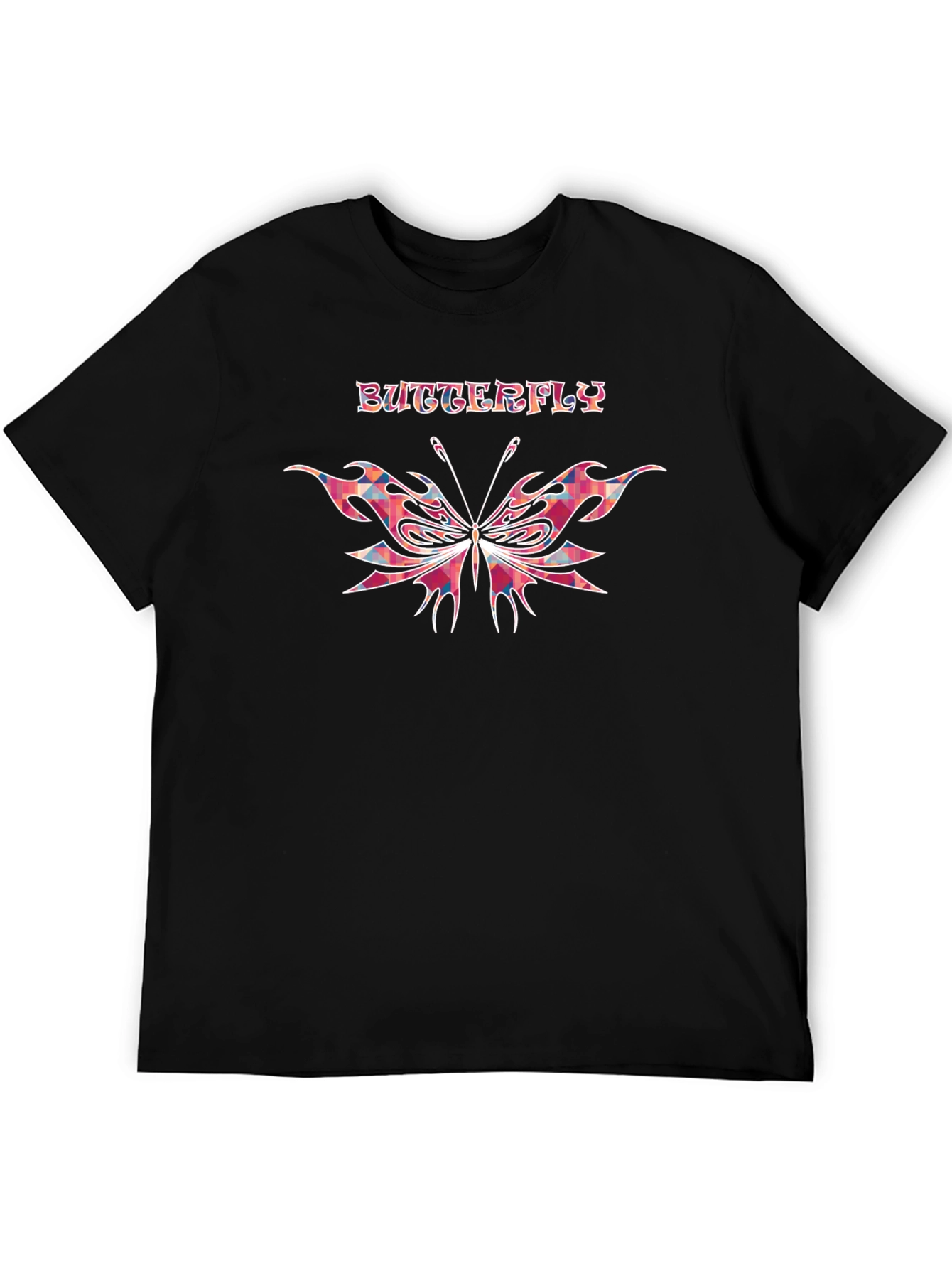 Butterfly Graphic Black T-Shirt for Men