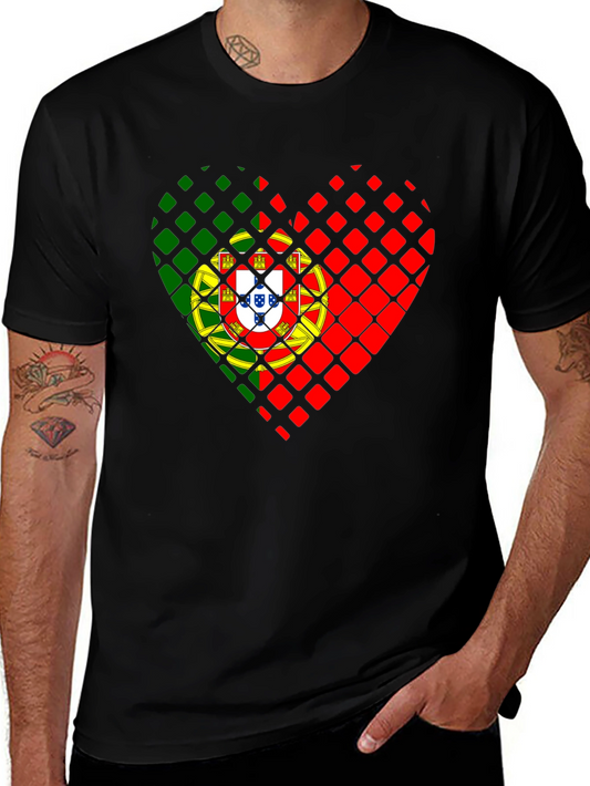 Portugal Flag Heart T-Shirt