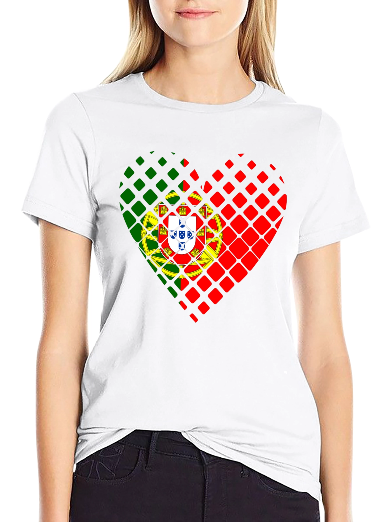 Portugal Flag Heart T-Shirt