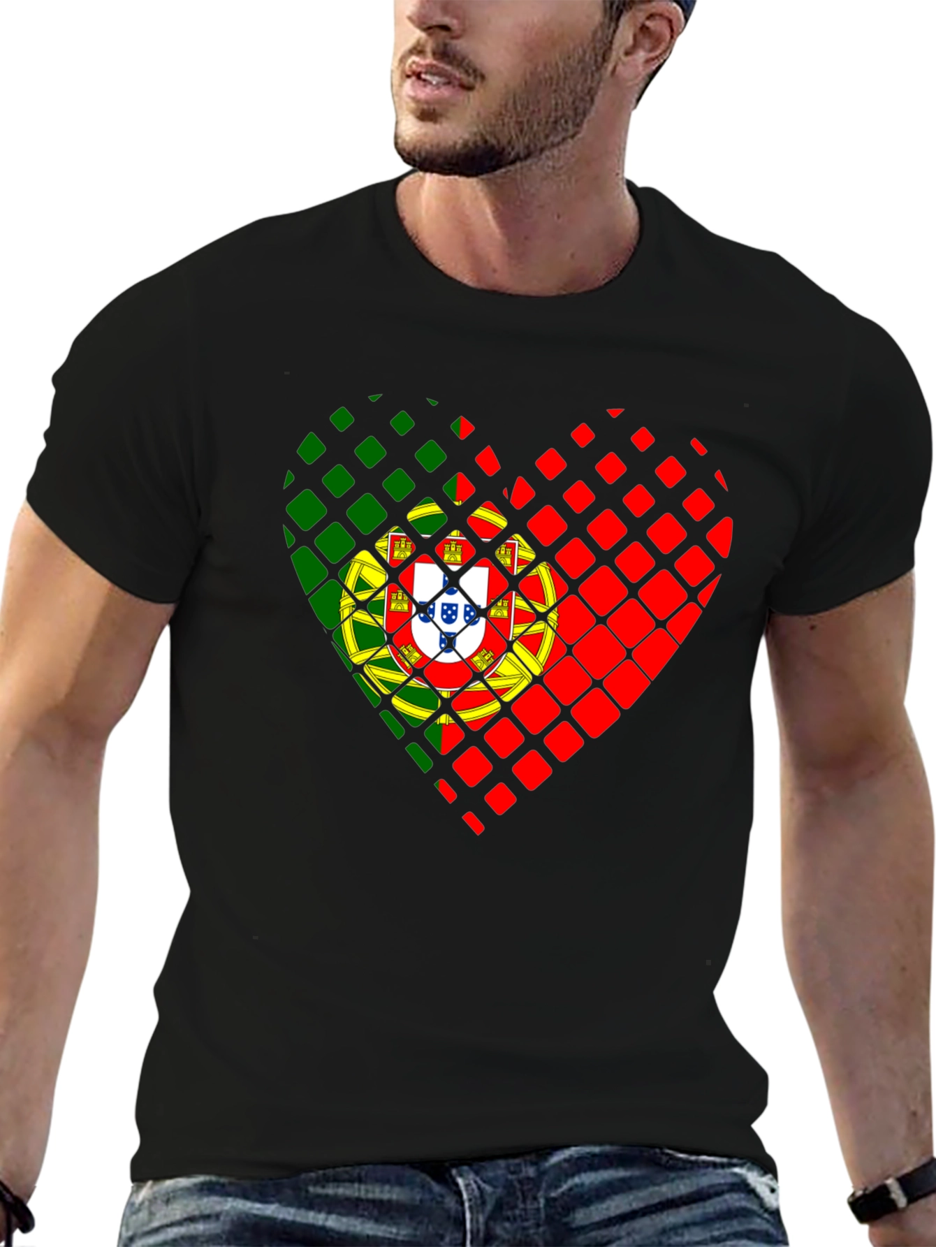 Portugal Flag Heart T-Shirt