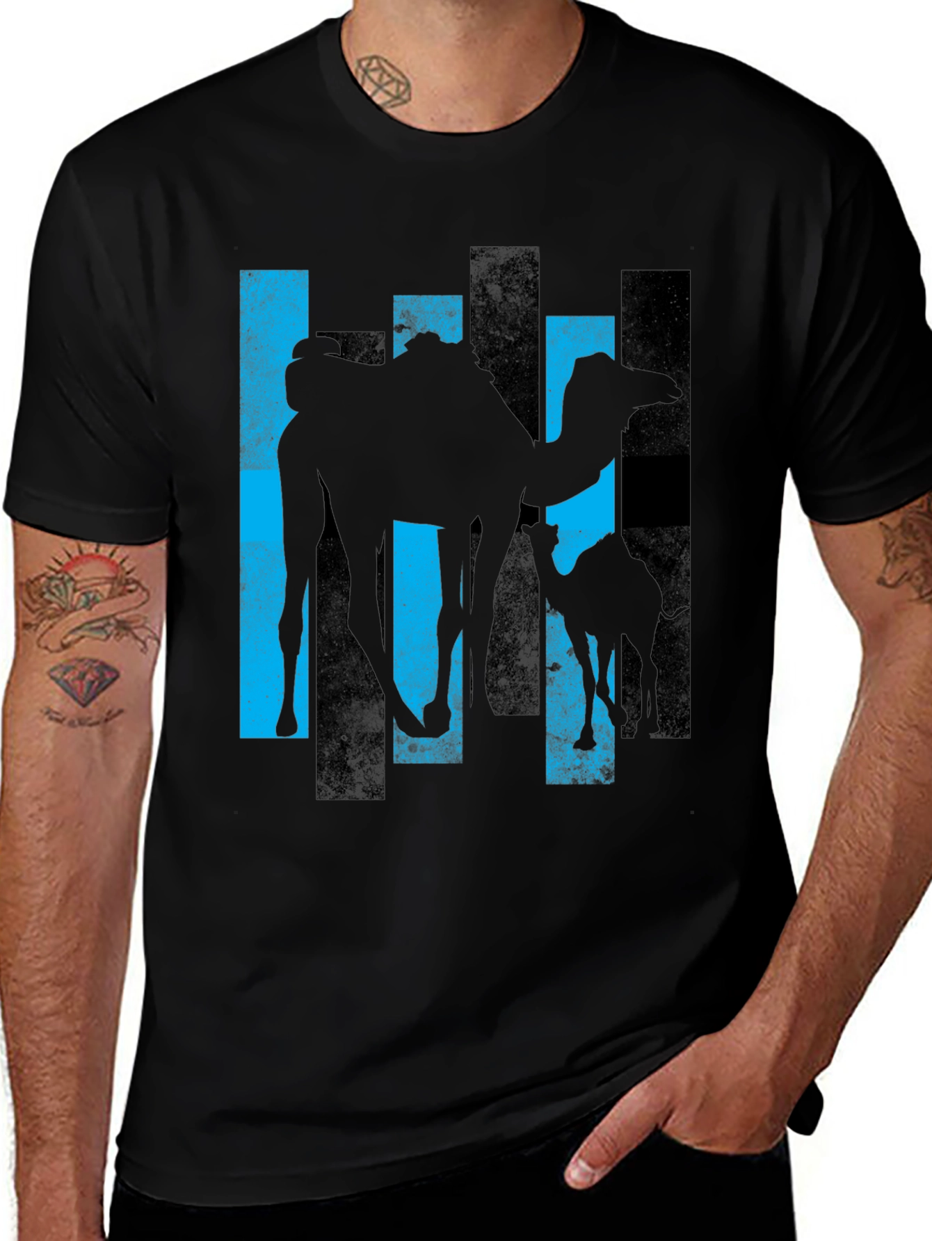 Camel Silhouette Graphic Tee - Mens Black T-Shirt
