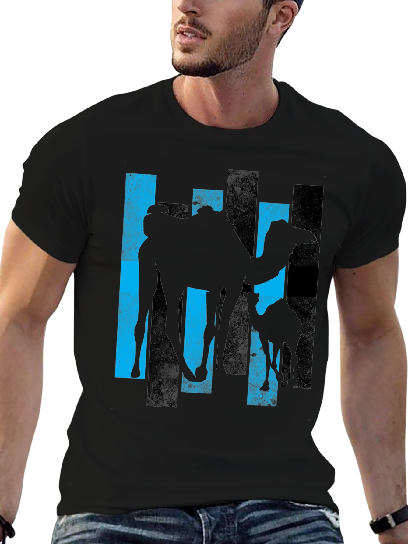 Camel Silhouette Graphic Tee - Mens Black T-Shirt