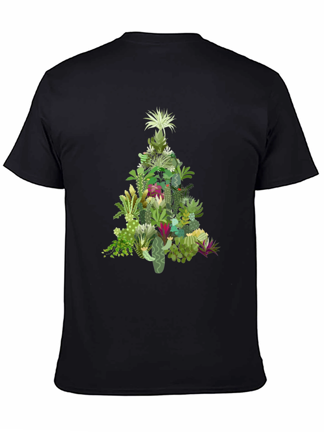 Cactus Christmas Tree Graphic T-Shirt