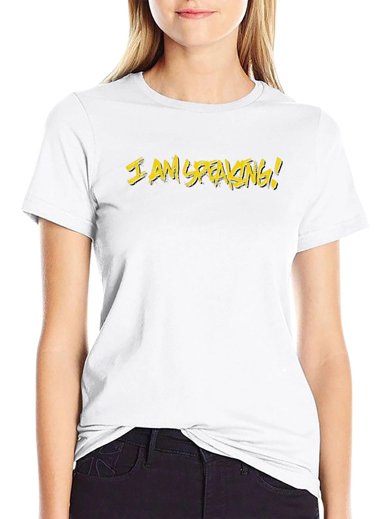 I Am Speaking T-Shirt - Black Cotton Tee