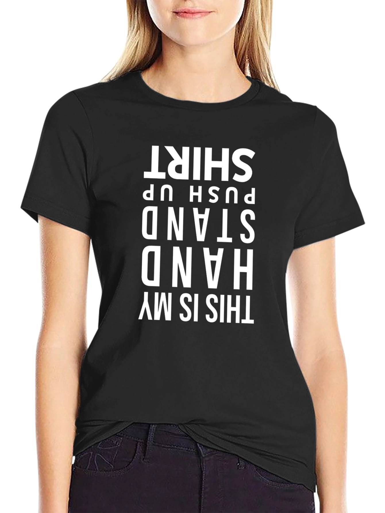 Handstand Push Up T-Shirt - Funny Workout Tee