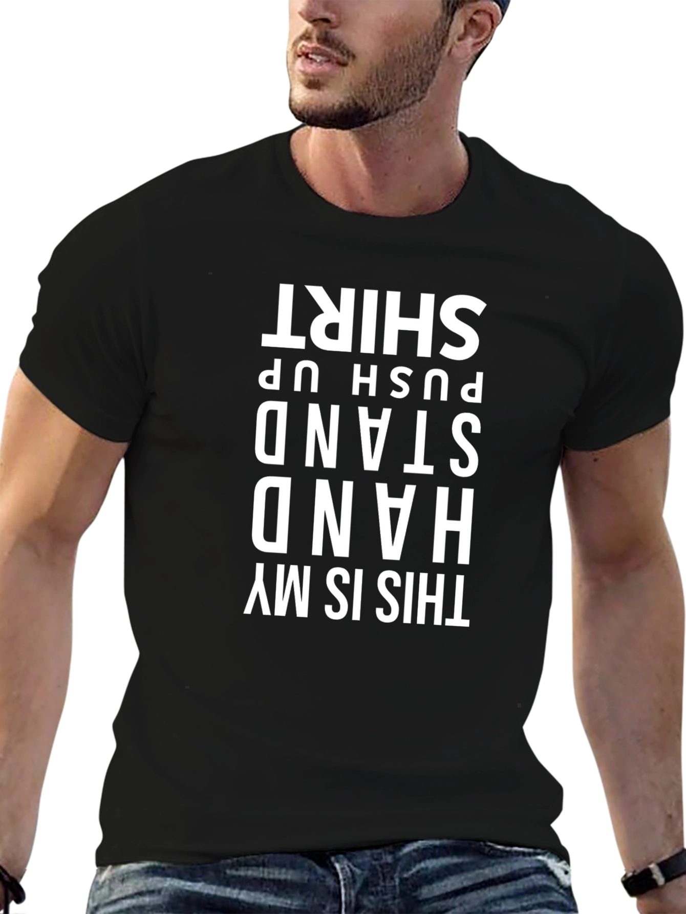 Handstand Push Up T-Shirt - Funny Workout Tee
