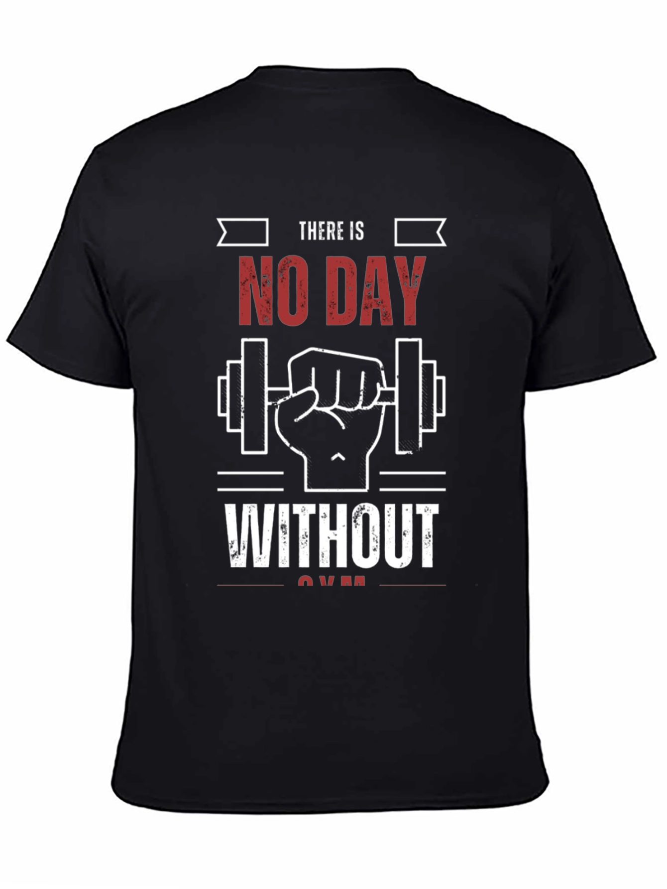 No Day Without Gym Black Graphic Tee