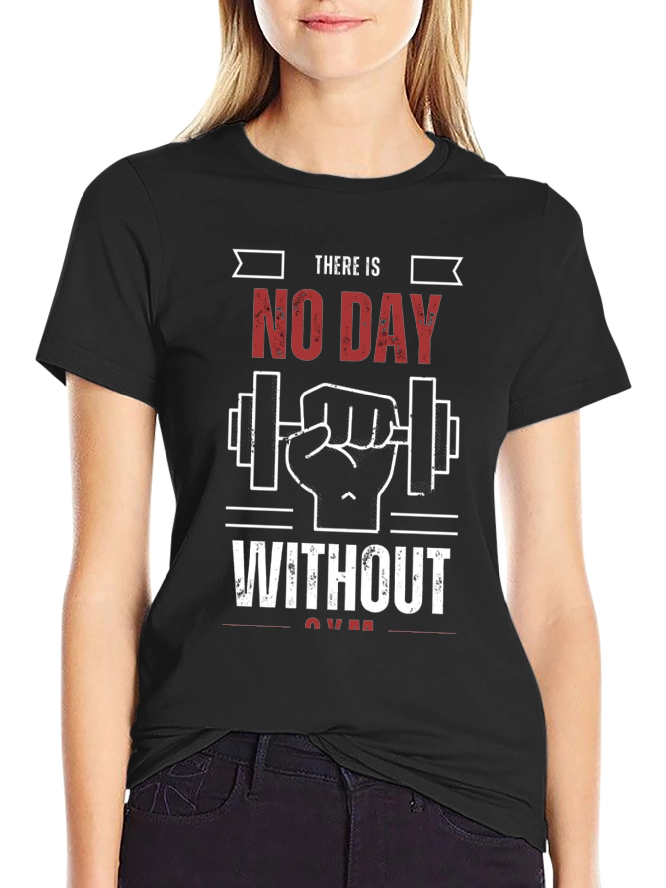 No Day Without Gym Black Graphic Tee
