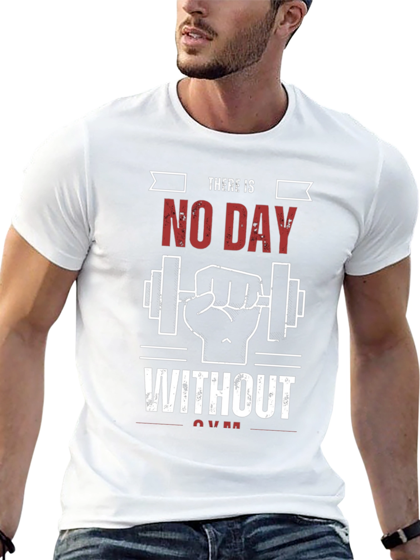 No Day Without Gym Black Graphic Tee