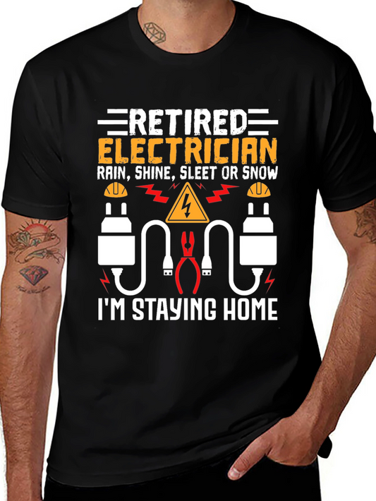 Retired Electrician T-Shirt Funny Gift
