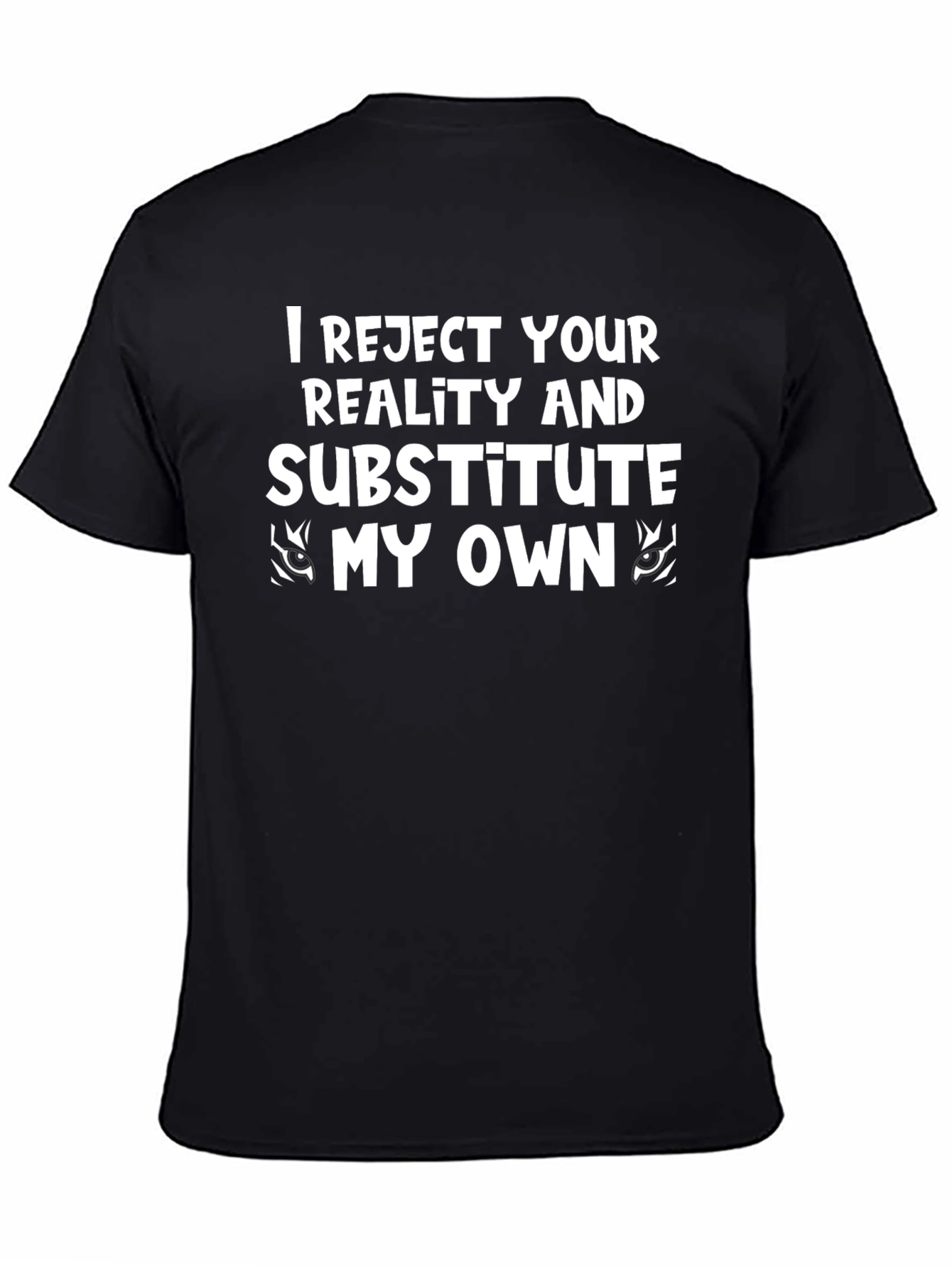 Reject Reality Graphic Tee - Black Cotton T-Shirt