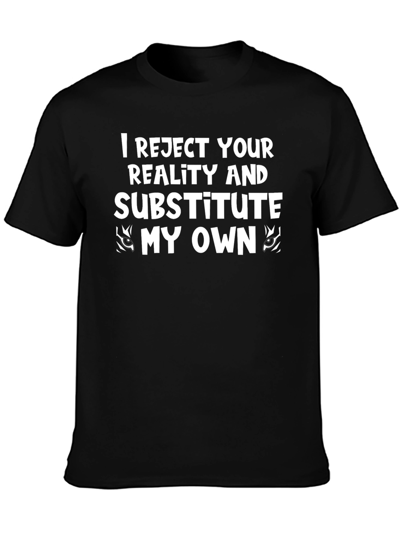 Reject Reality Graphic Tee - Black Cotton T-Shirt