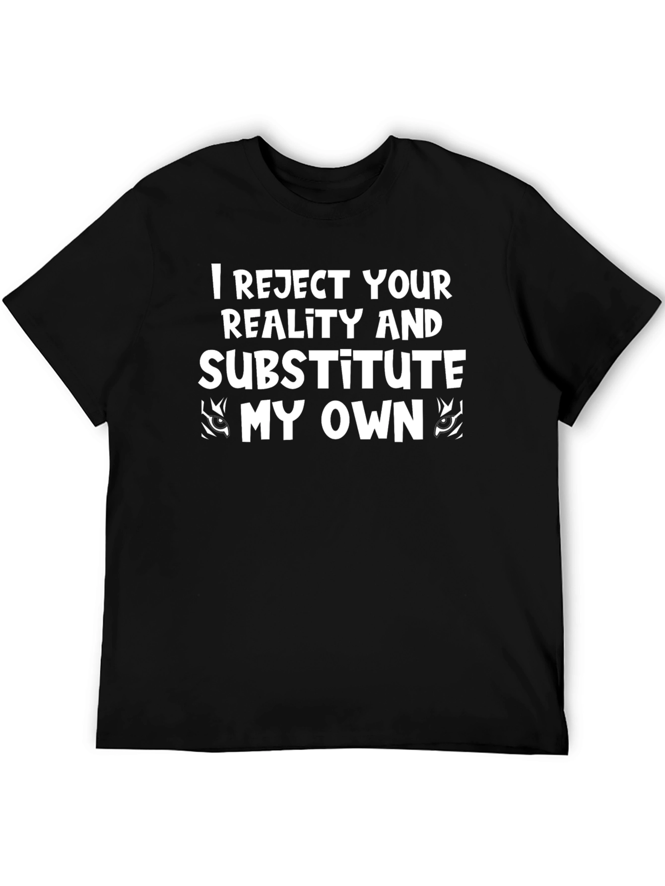 Reject Reality Graphic Tee - Black Cotton T-Shirt