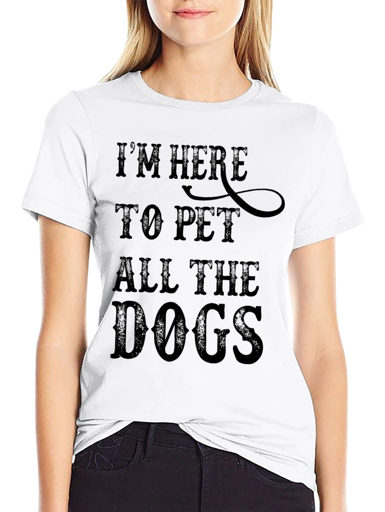 Im Here to Pet All the Dogs Mens T-Shirt