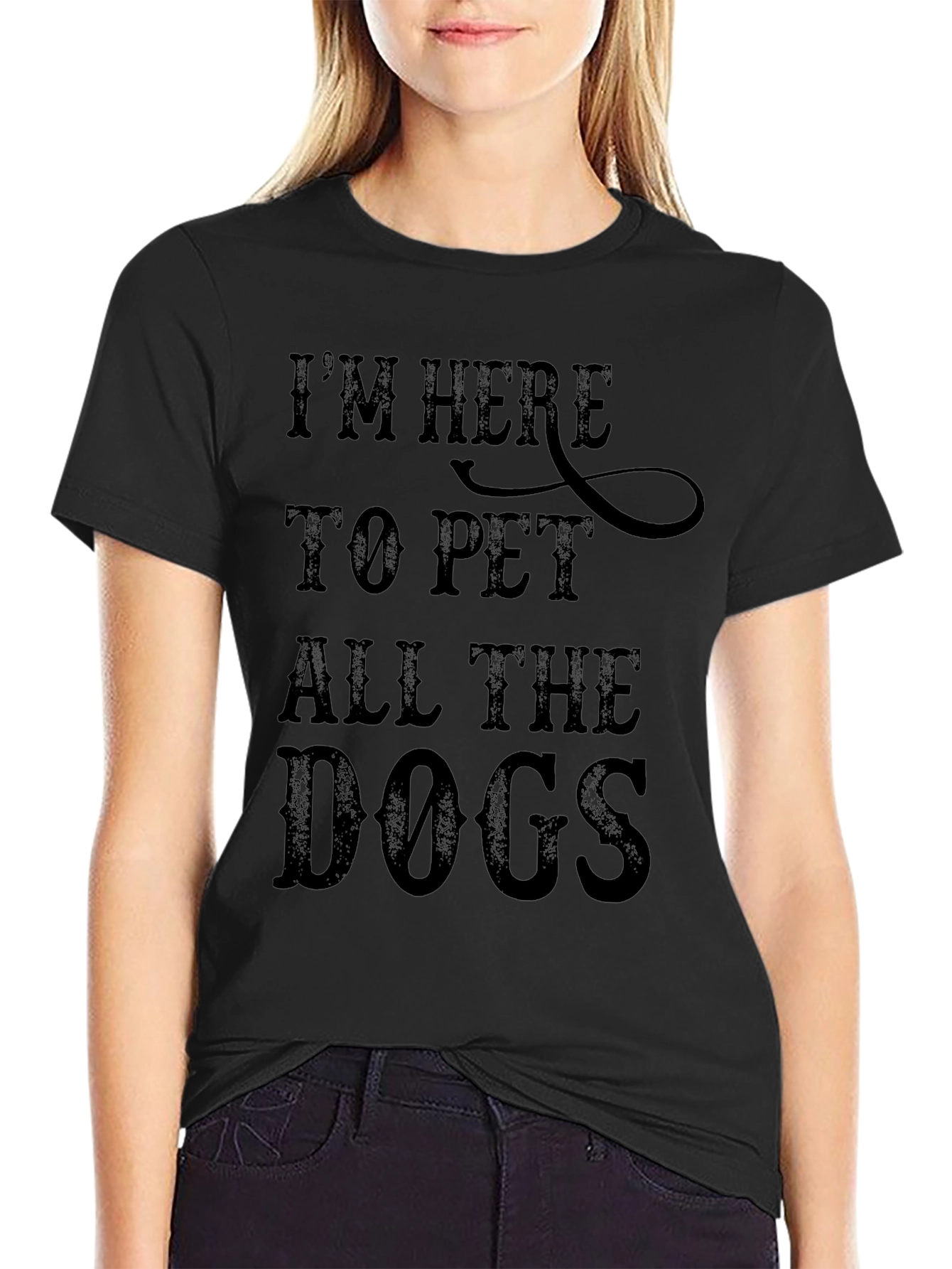 Im Here to Pet All the Dogs Mens T-Shirt