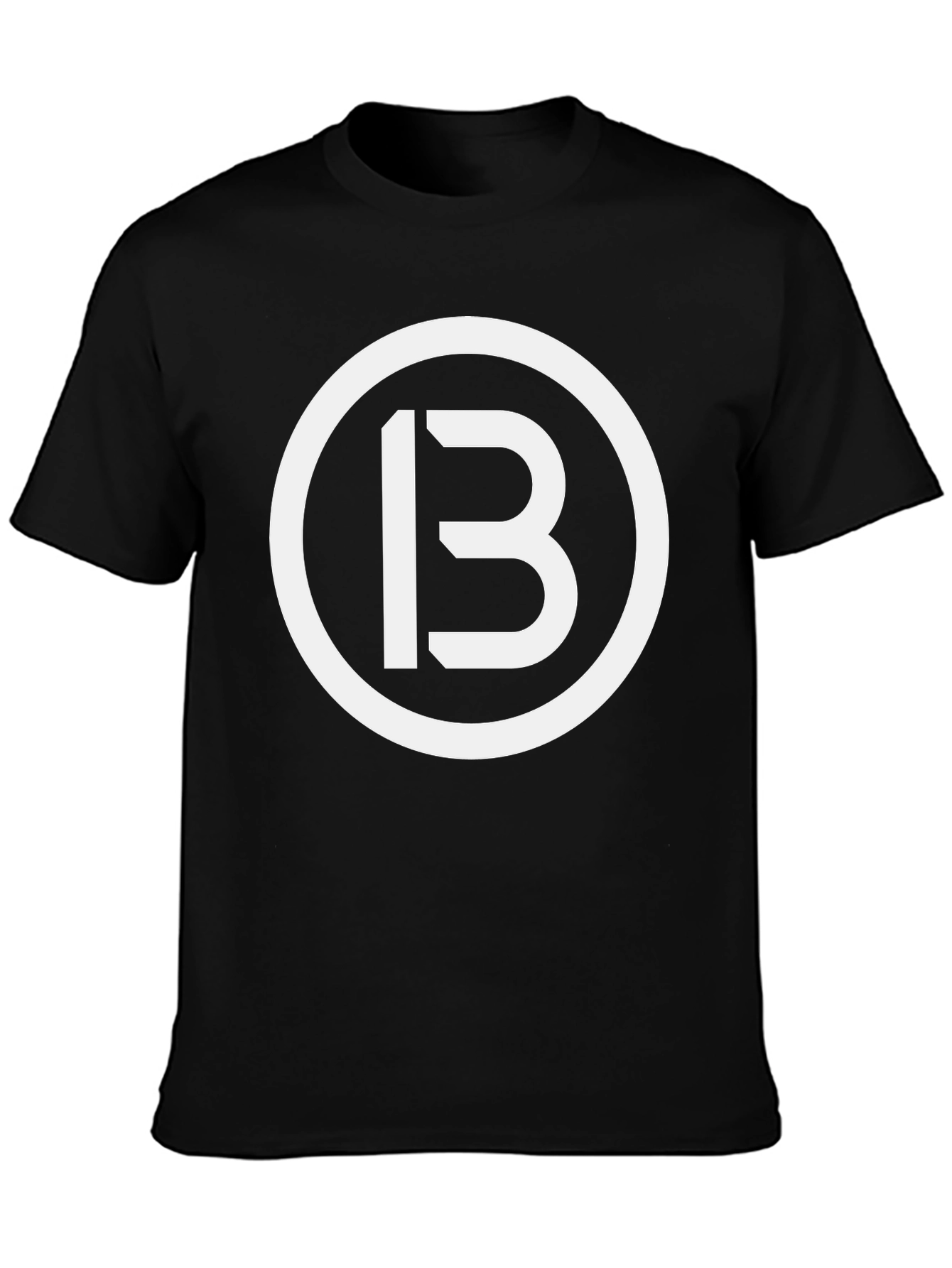 Black T-Shirt with White 13 Circle Logo