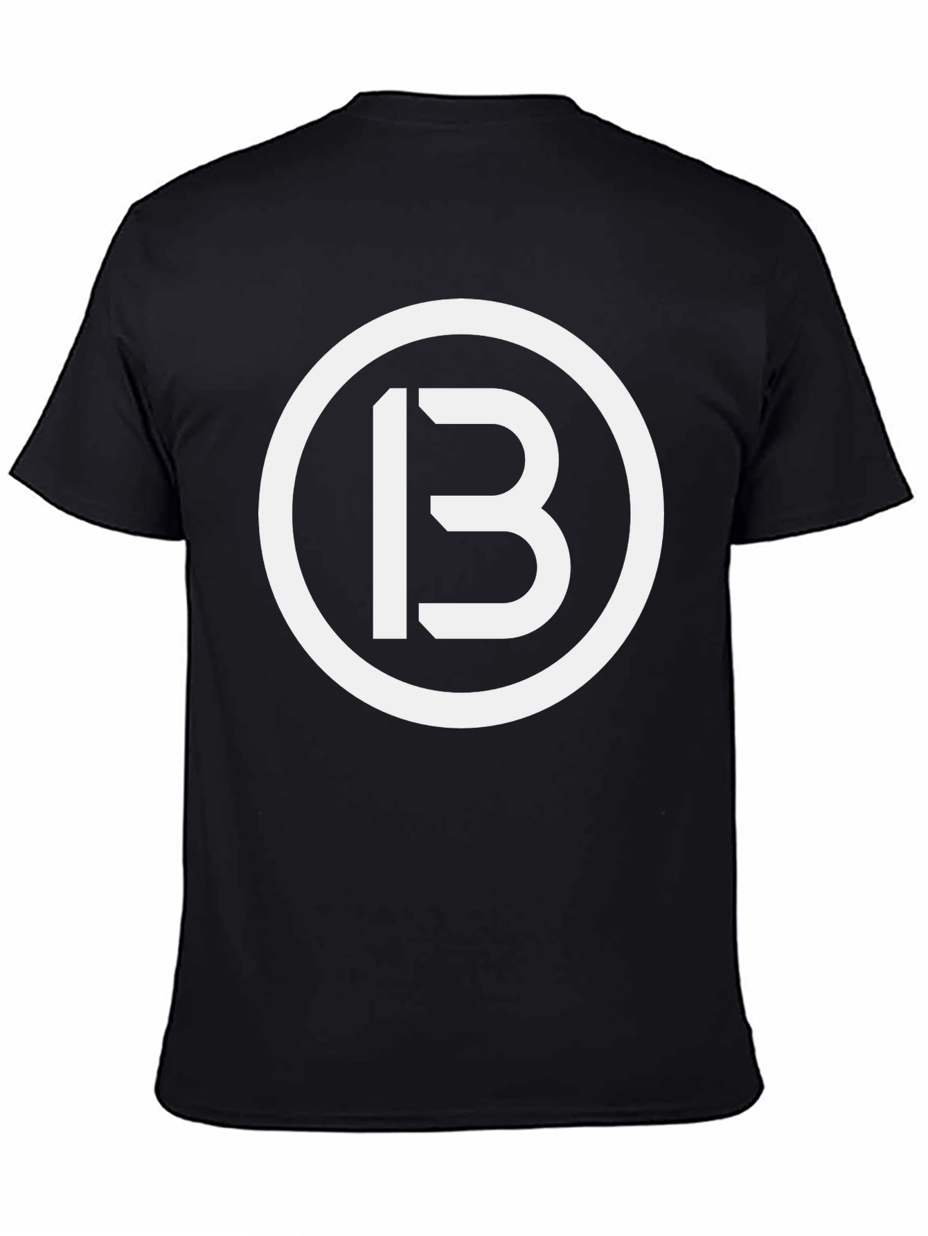 Black T-Shirt with White 13 Circle Logo
