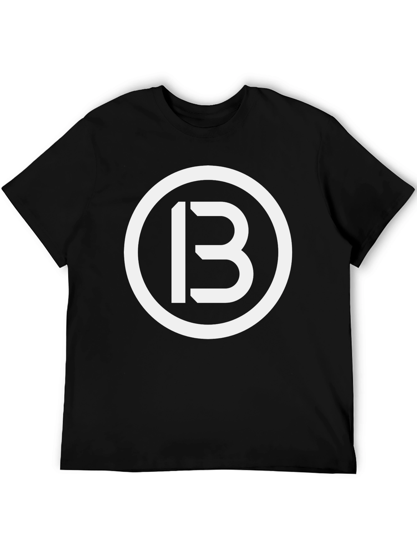 Black T-Shirt with White 13 Circle Logo