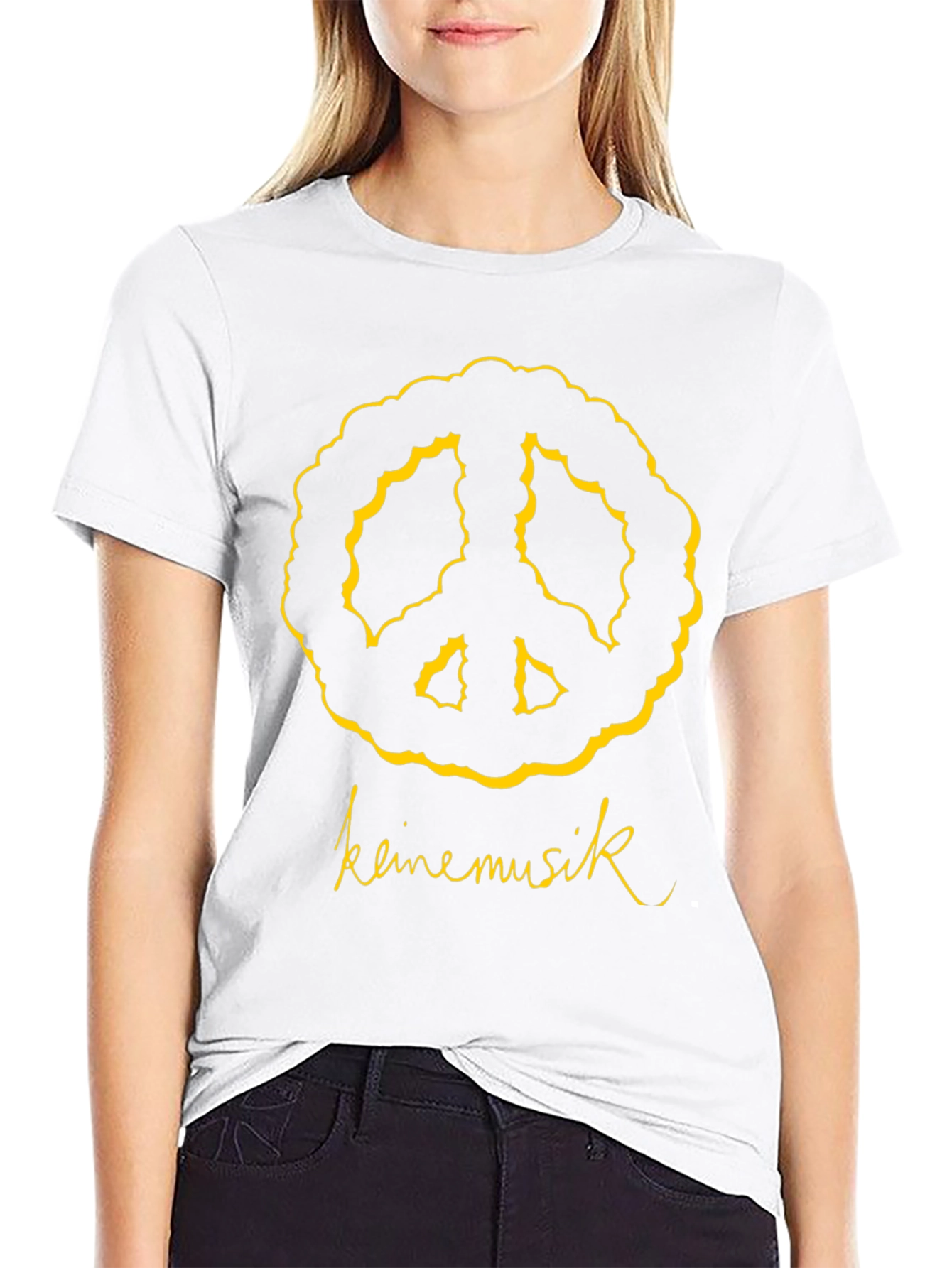Keine Musik Peace Sign Graphic T-Shirt