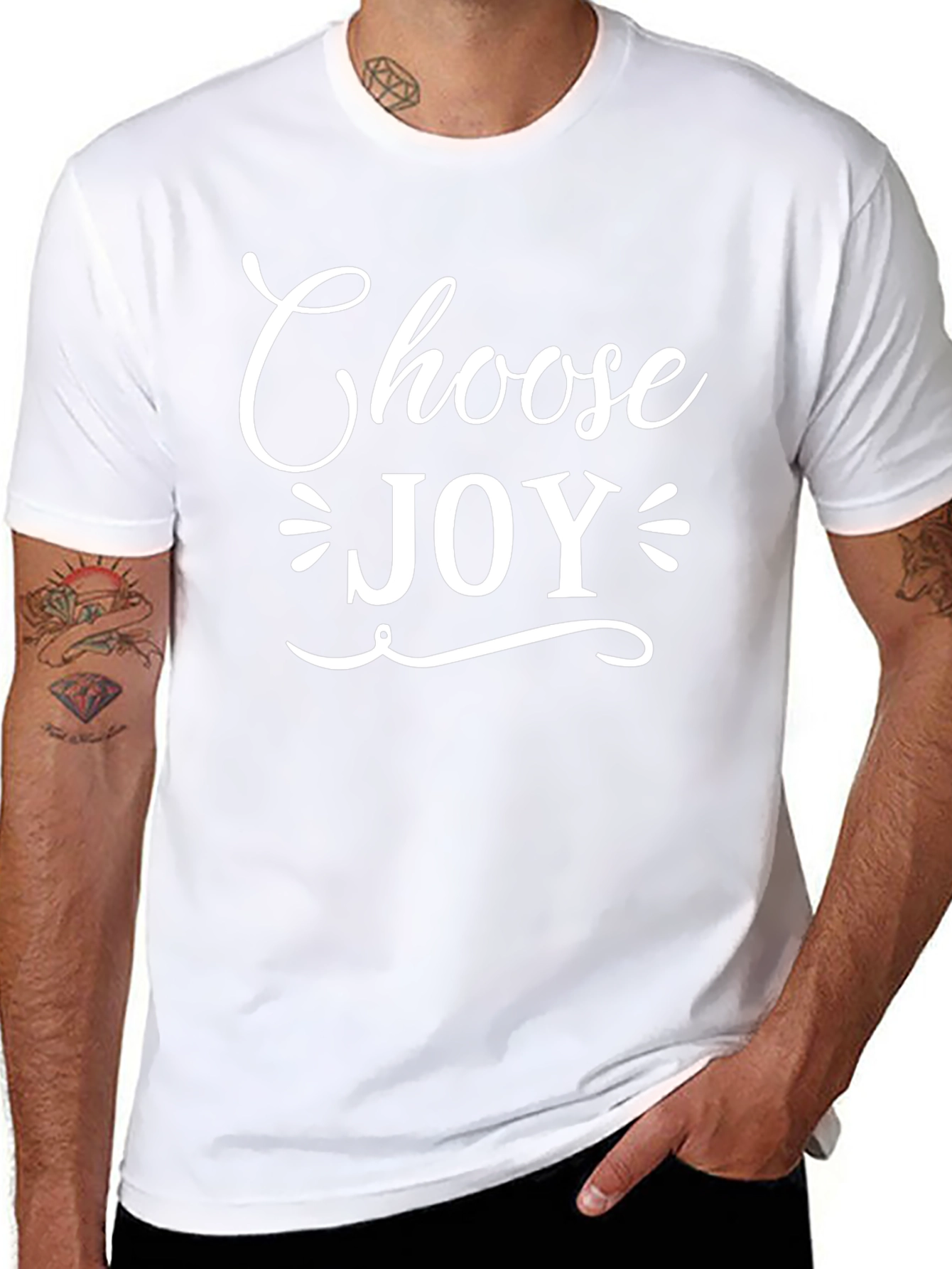 Choose Joy Graphic Tee - Black Cotton T-Shirt