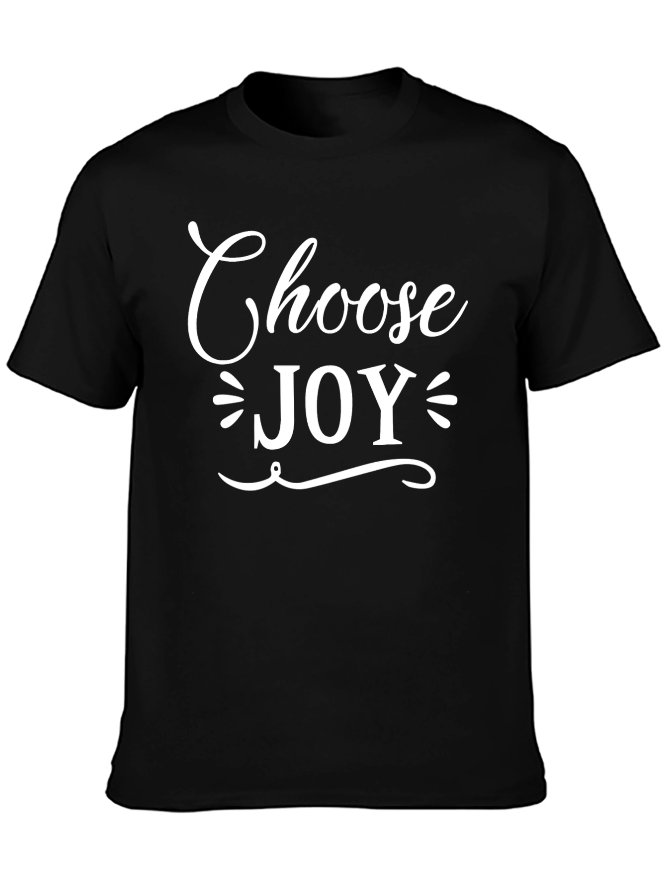 Choose Joy Graphic Tee - Black Cotton T-Shirt