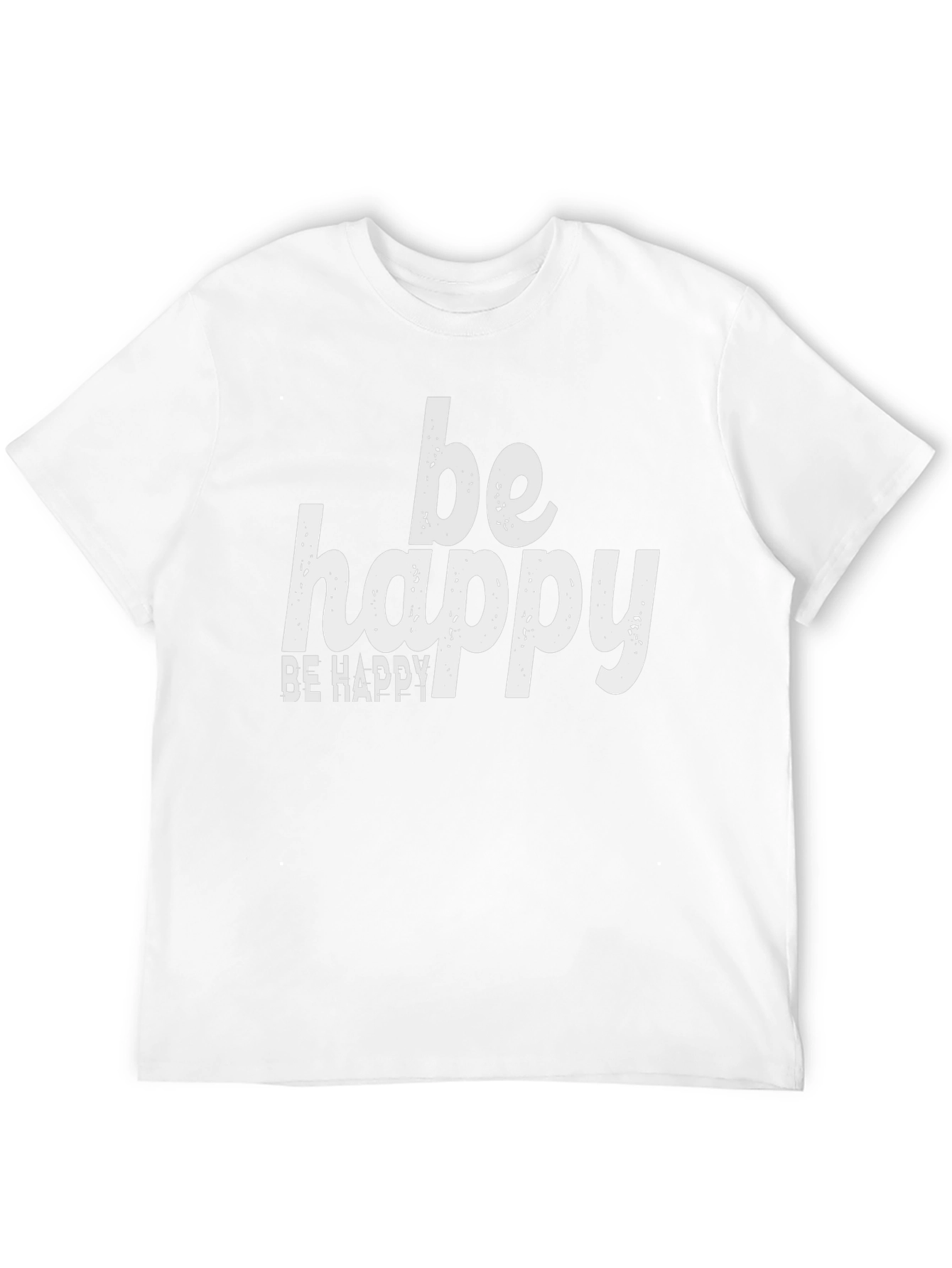 Be Happy Graphic Tee - Black Cotton Comfort