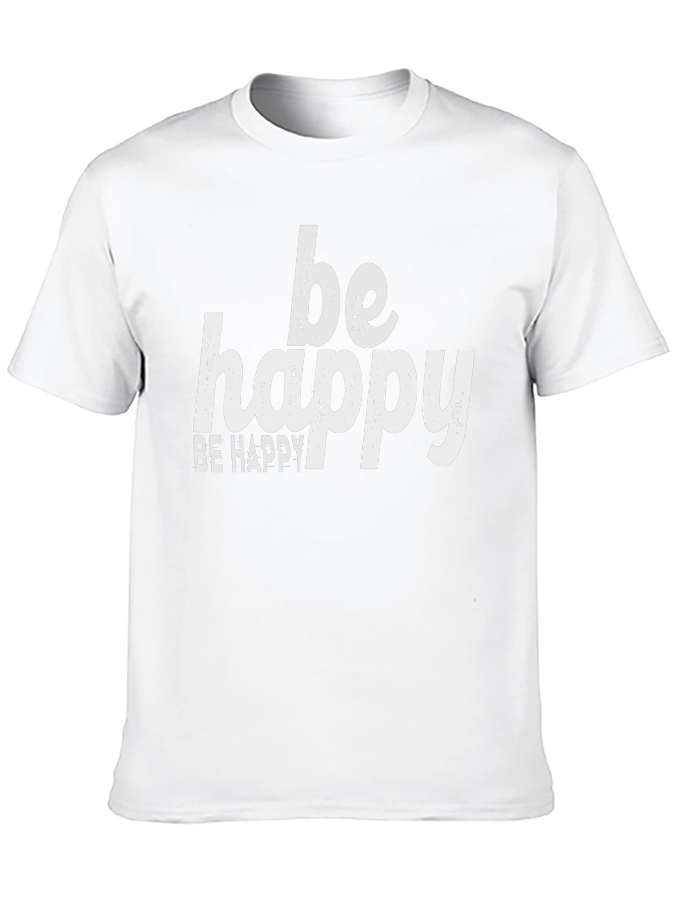 Be Happy Graphic Tee - Black Cotton Comfort