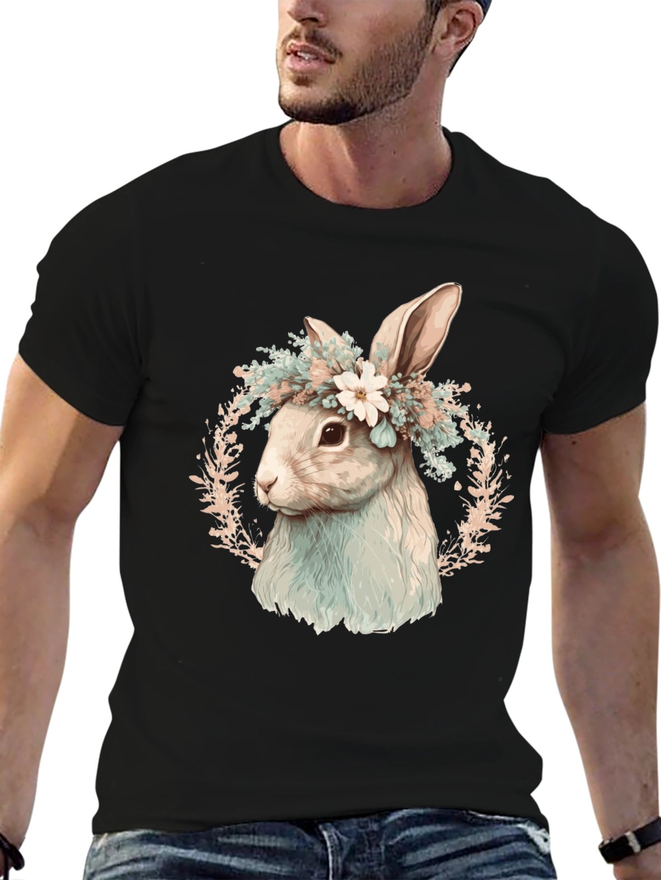 Floral Bunny Graphic Tee