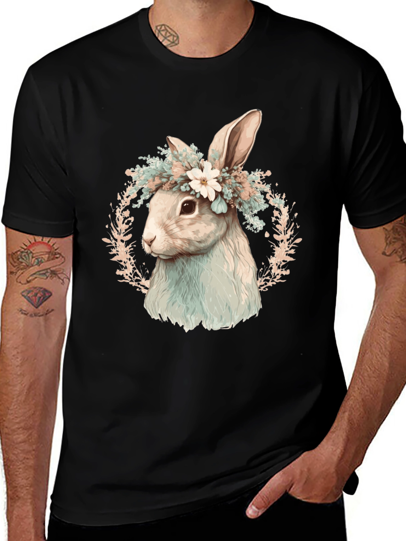Floral Bunny Graphic Tee
