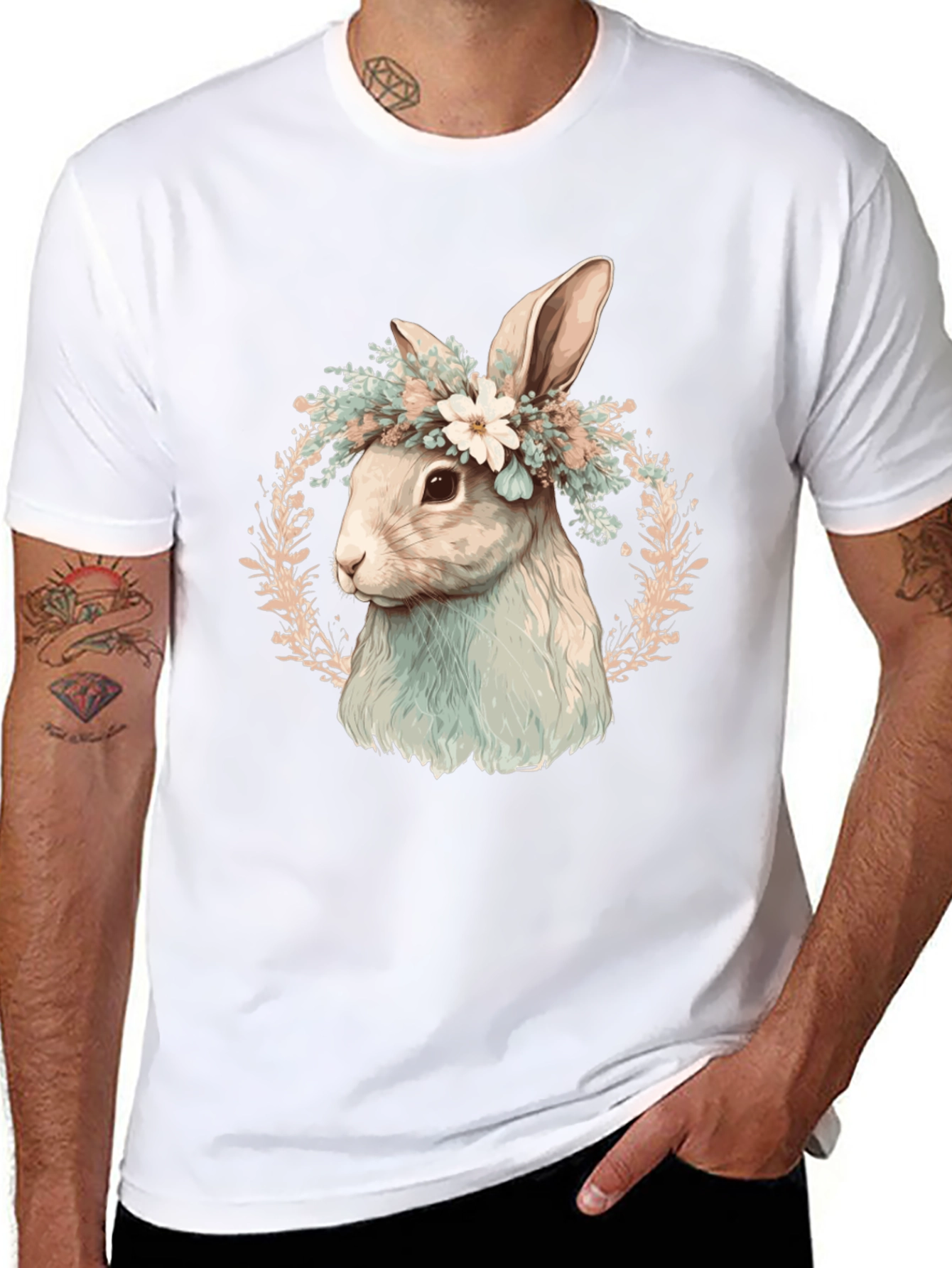 Floral Bunny Graphic Tee