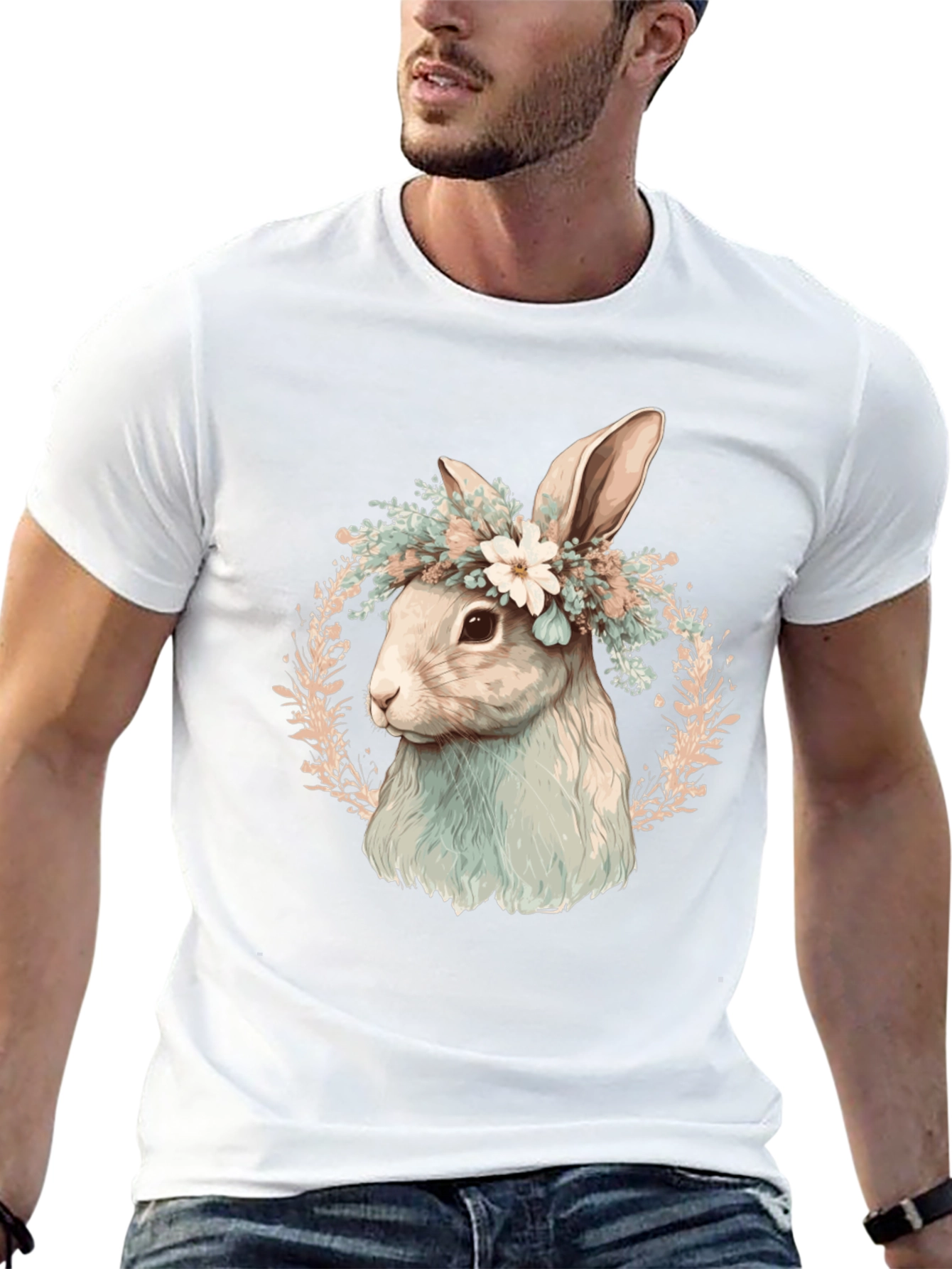 Floral Bunny Graphic Tee