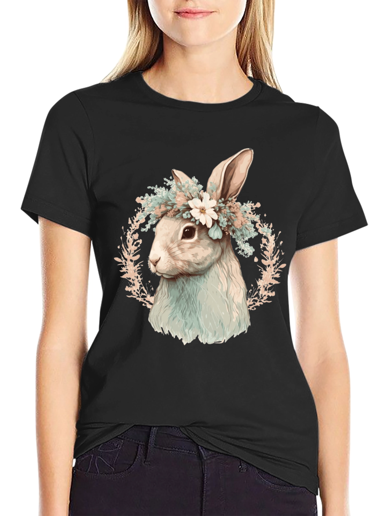 Floral Bunny Graphic Tee
