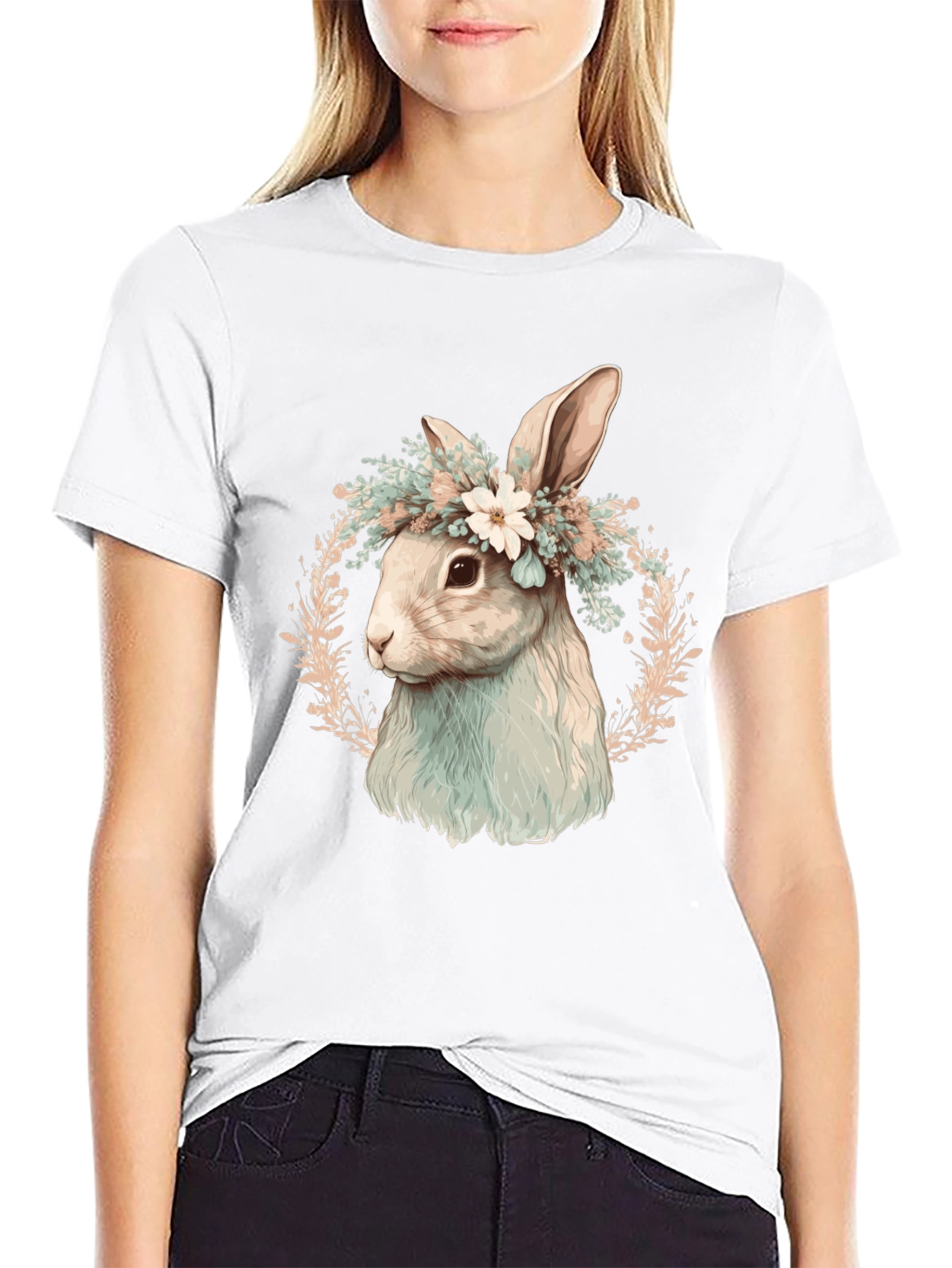 Floral Bunny Graphic Tee