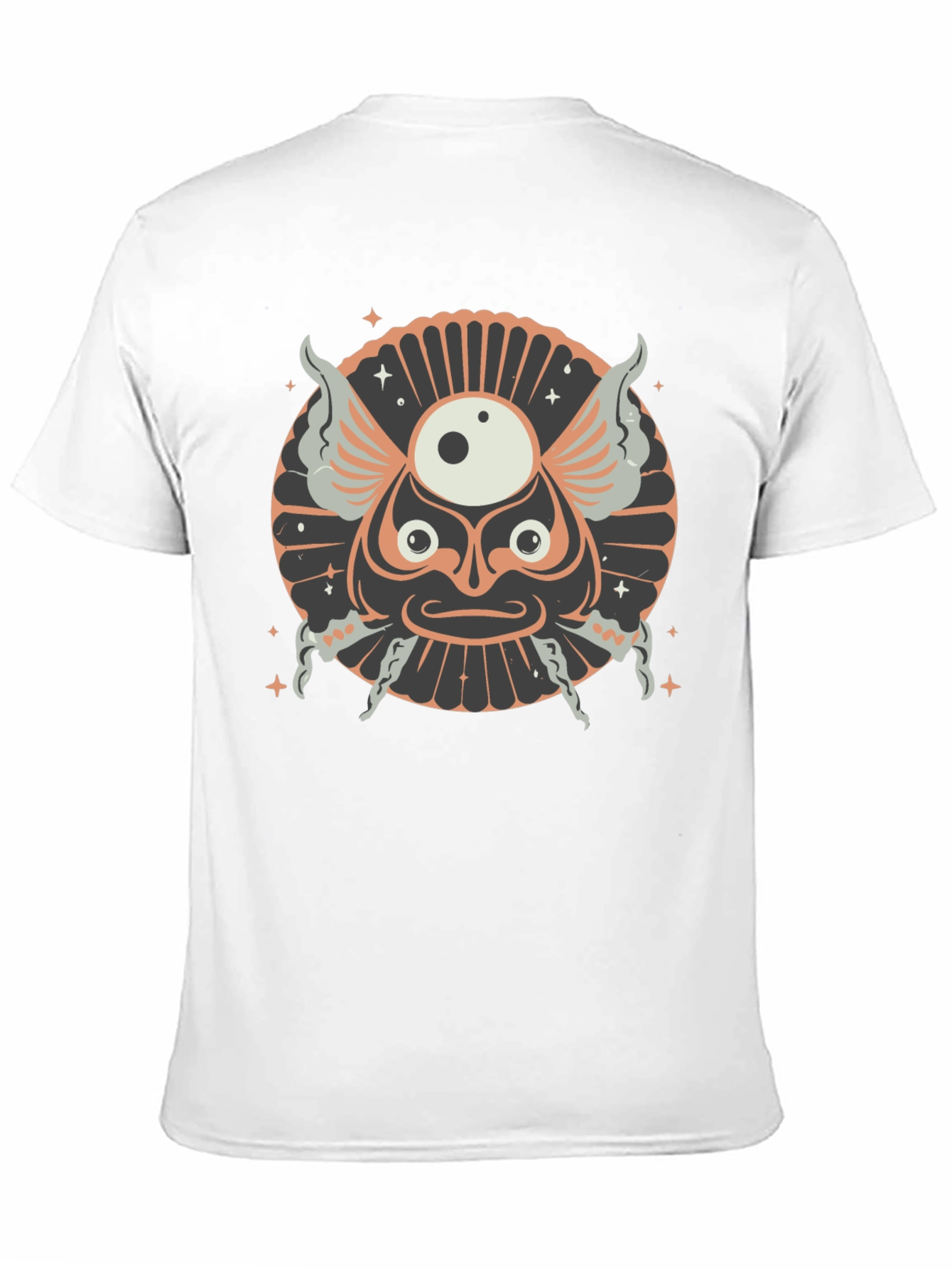 Unique Graphic Print Black Cotton T-Shirt