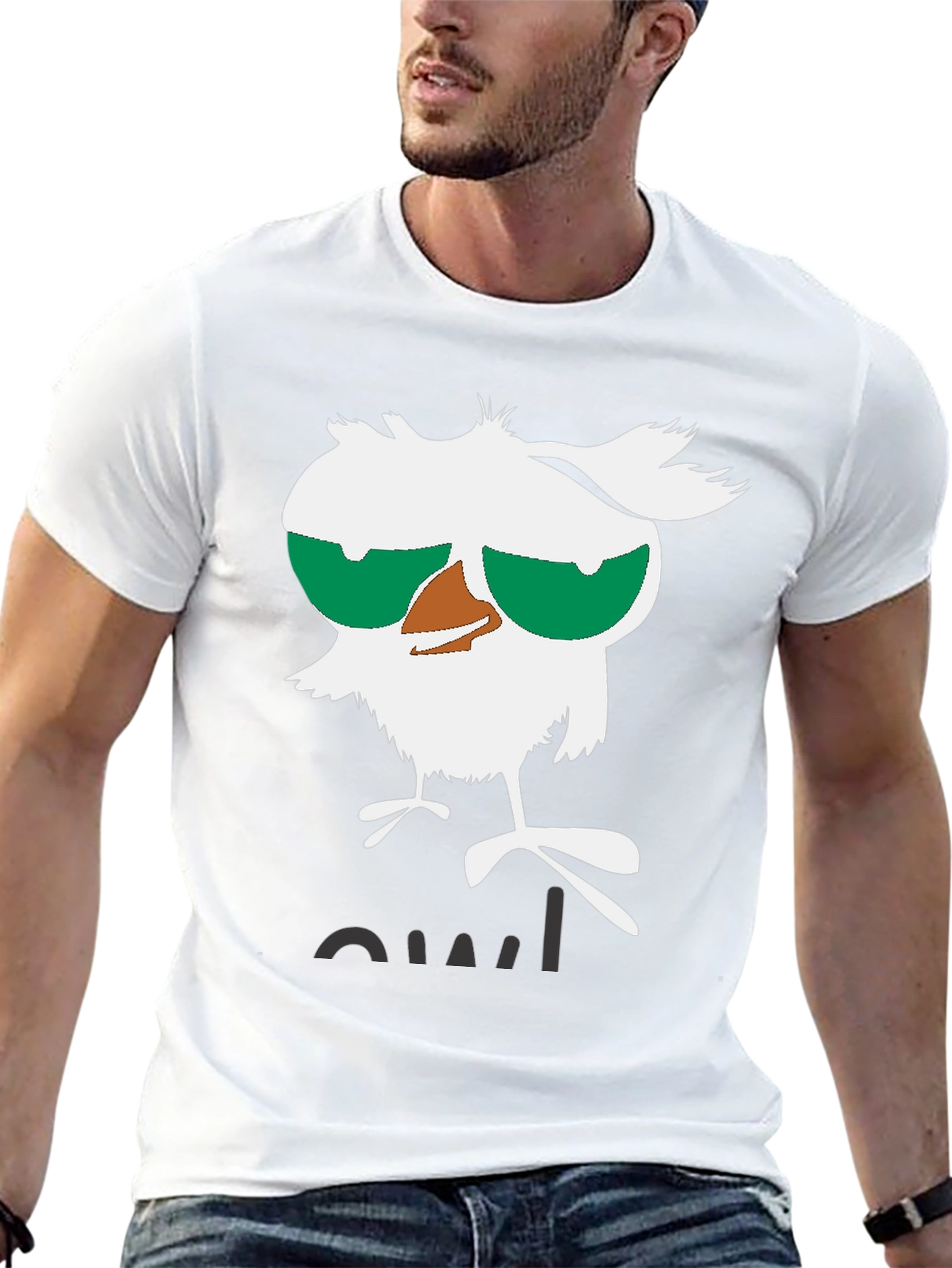 Funny Owl Graphic Tee - Unisex Black T-Shirt