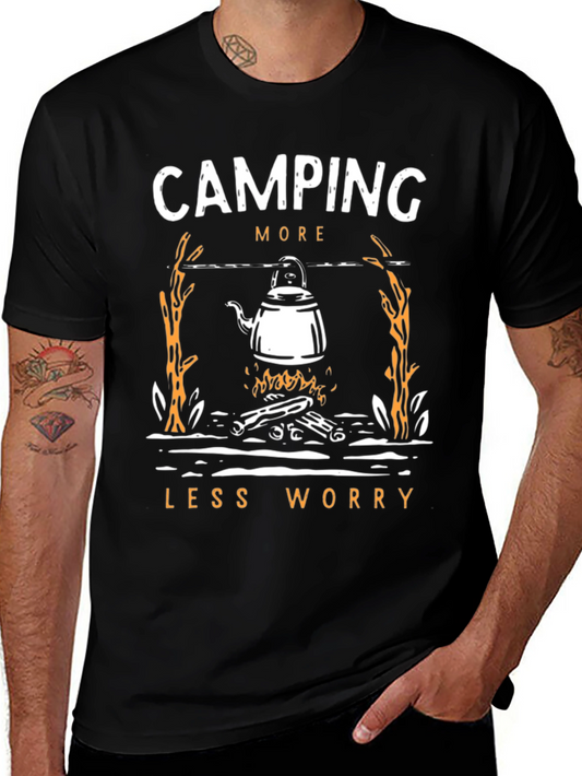 Camping More Worry Less Graphic Tee