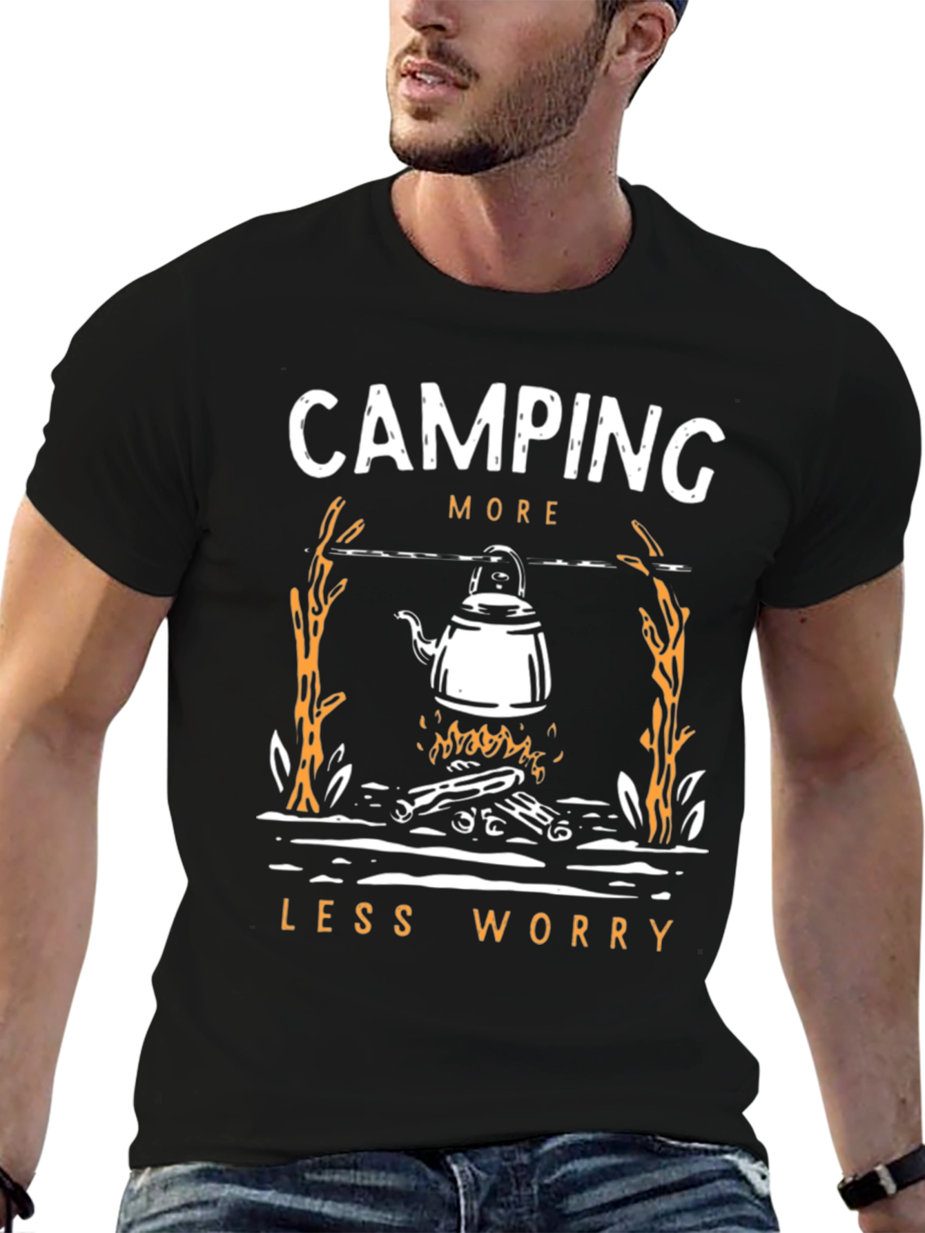 Camping More Worry Less Graphic Tee