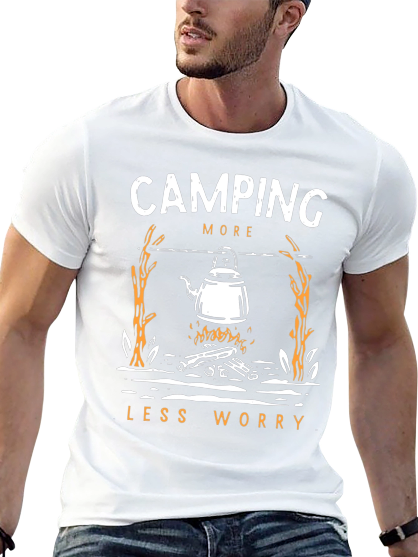 Camping More Worry Less Graphic Tee