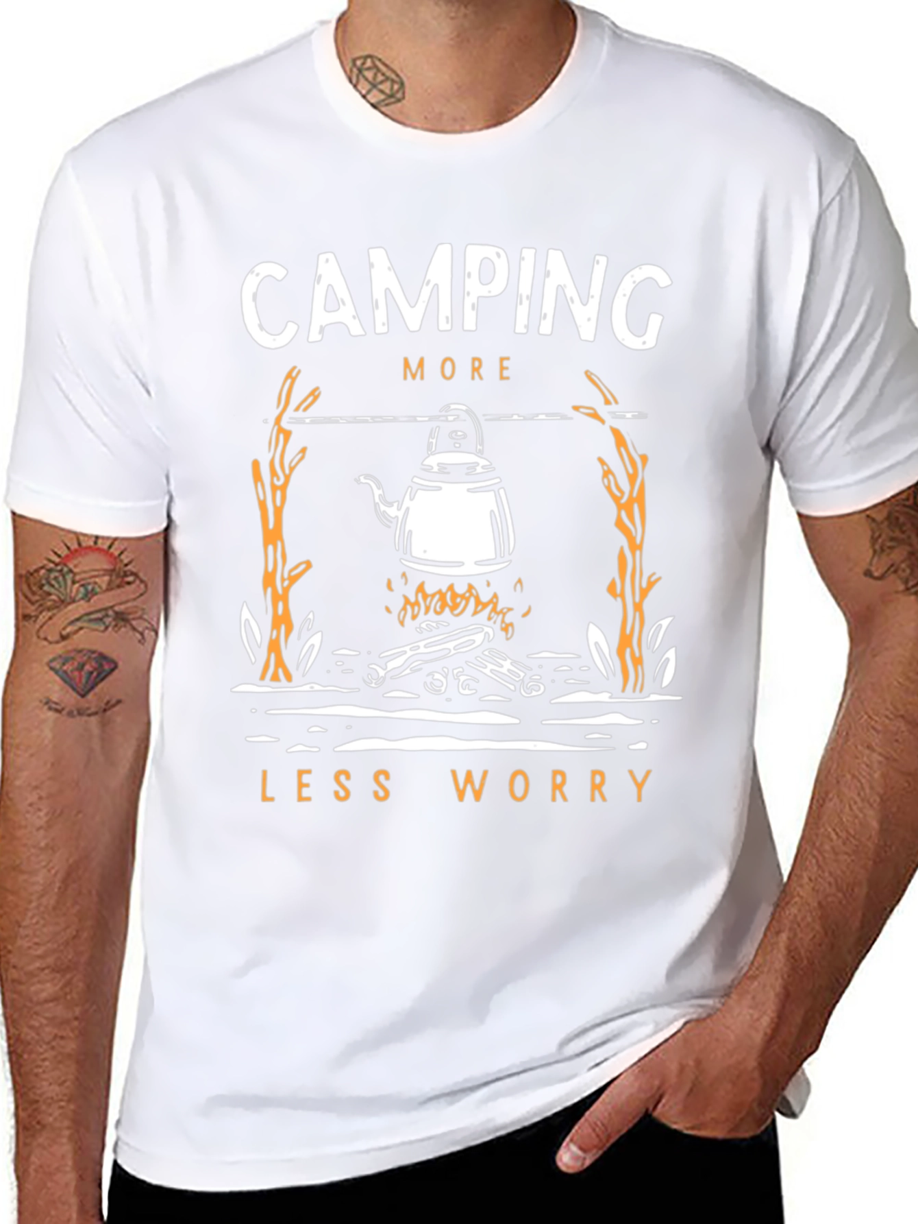 Camping More Worry Less Graphic Tee
